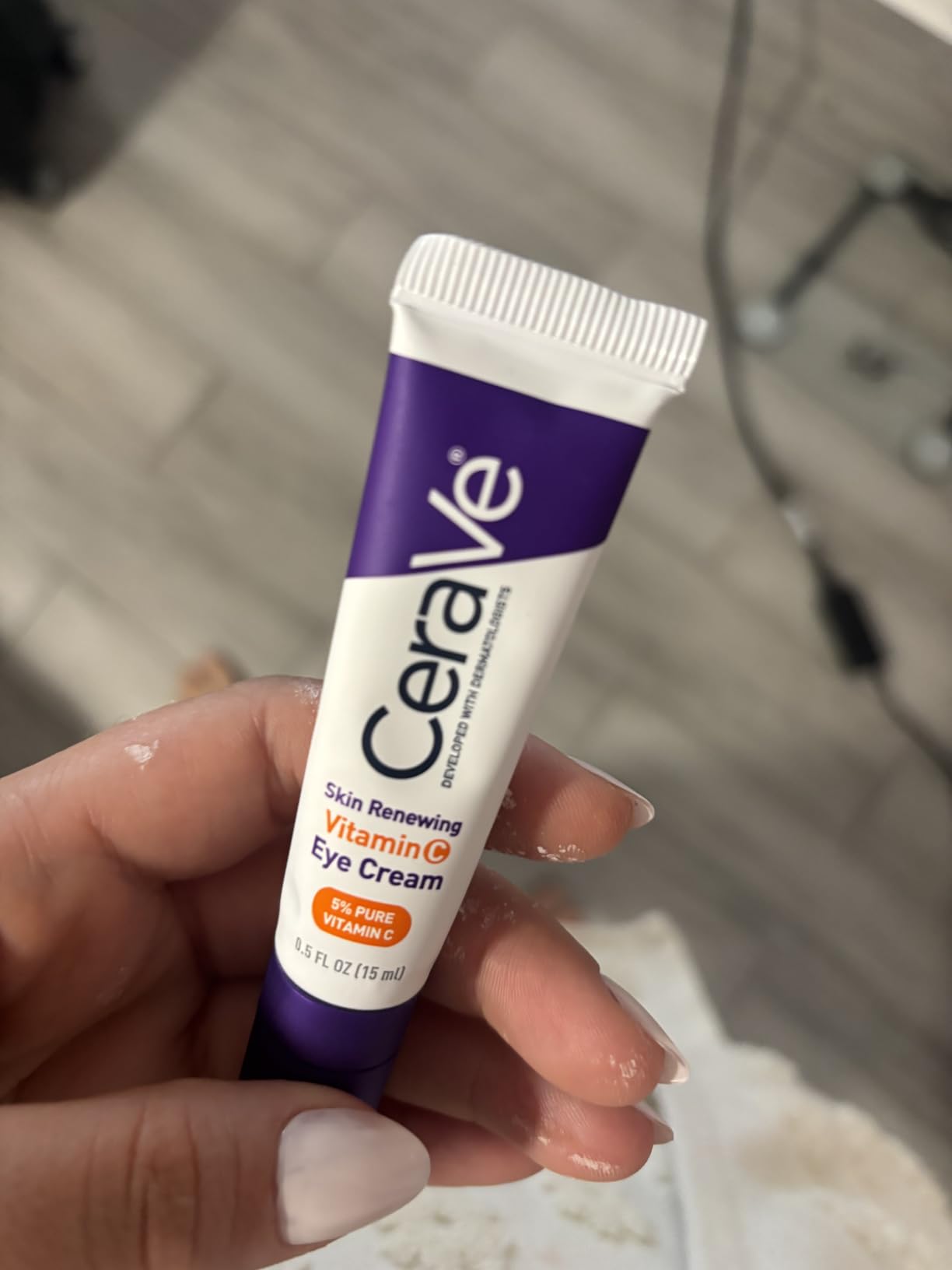 CeraVe Vitamin C Eye Cream, Hyaluronic Acid Under Eye Brightener, 0.5oz customer photo 2
