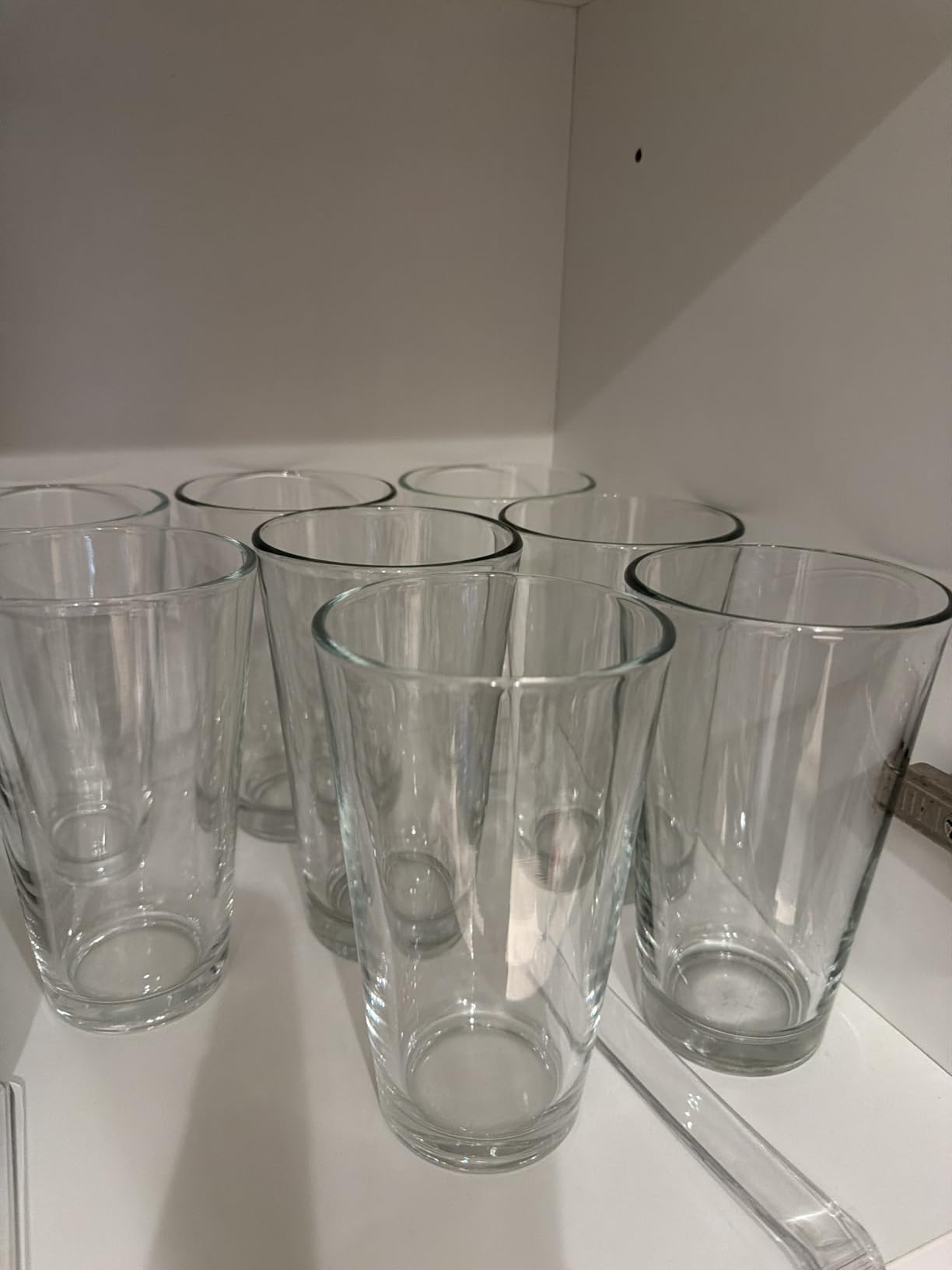 True Stackable Beer Glasses, Pint Glasses for Beers, Water, Iced Coffee, Cocktails, Game Night, Beer Gifts for Men, BBQ Outdoor Party, Home Bar Accessories, Kitchen Glassware, 16 oz, Set of 6 customer photo 1