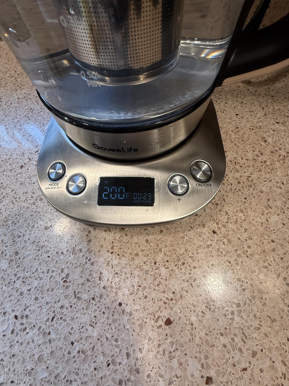 GoveeLife Smart Electric Kettle with Tea Infuser for Loose Leaf, 1.7L Black customer photo 1
