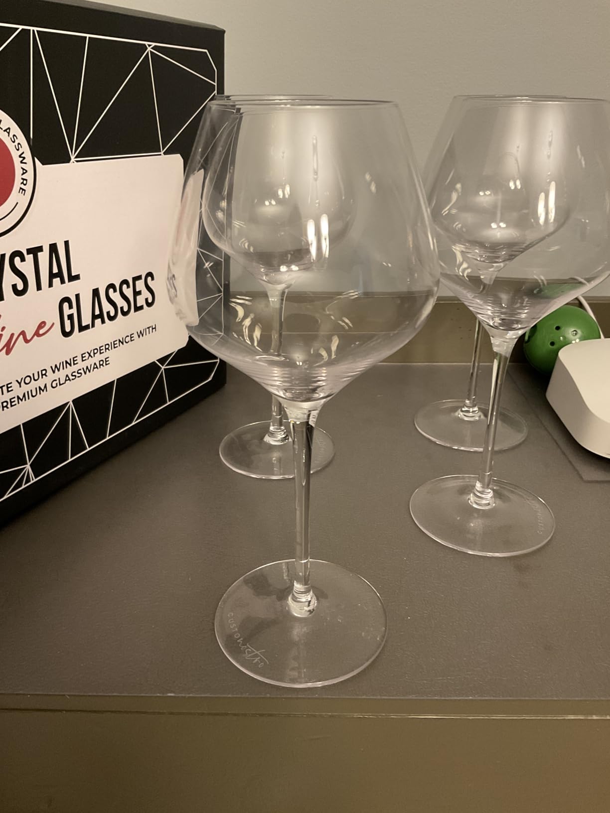 Gusto Nostro Crystal Wine Glasses Set of 6, 22 Oz Long Stem Modern Wine Glasses for White and Red Wine, Dishwasher Safe, Fancy, Elegant, Large and Tall Wine Glass for Wedding Christmas Anniversary customer photo 1