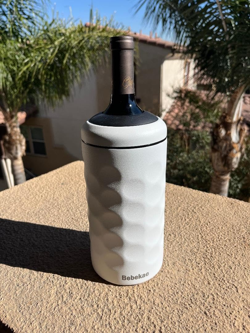 Keep Wine Cold for 6+ Hours Wine Chiller - Double Walled Stainless Steel Wine Bottle Chiller | Vacuum Insulated Wine Chillers for Bottles | Fits Most 750ml Wine & Champagne Bottles customer photo 2