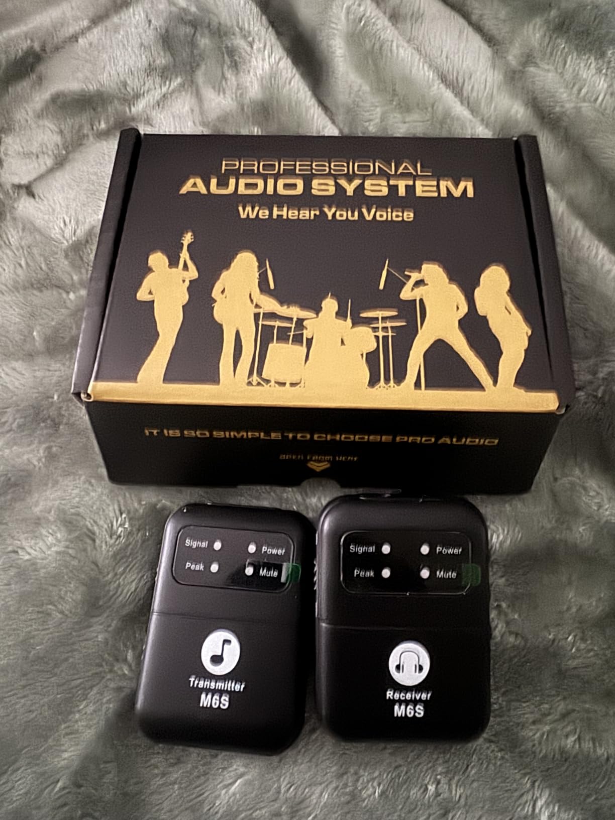 Wireless in Ear Monitor System, 2.4G Stereo Wireless IEM System with Beltpack Transmitter Receiver Auto-Pairing, 164ft for Studio, Band, Live Performance customer photo 1