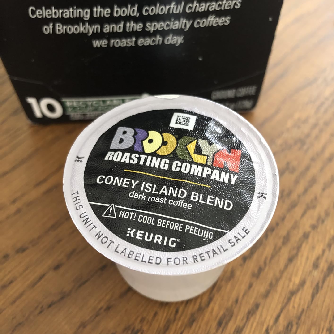 Brooklyn Roasting Company Coney Island Blend, Single Serve Keurig K-Cup Pods, Dark Roast Coffee, 10-Count Box customer photo 1