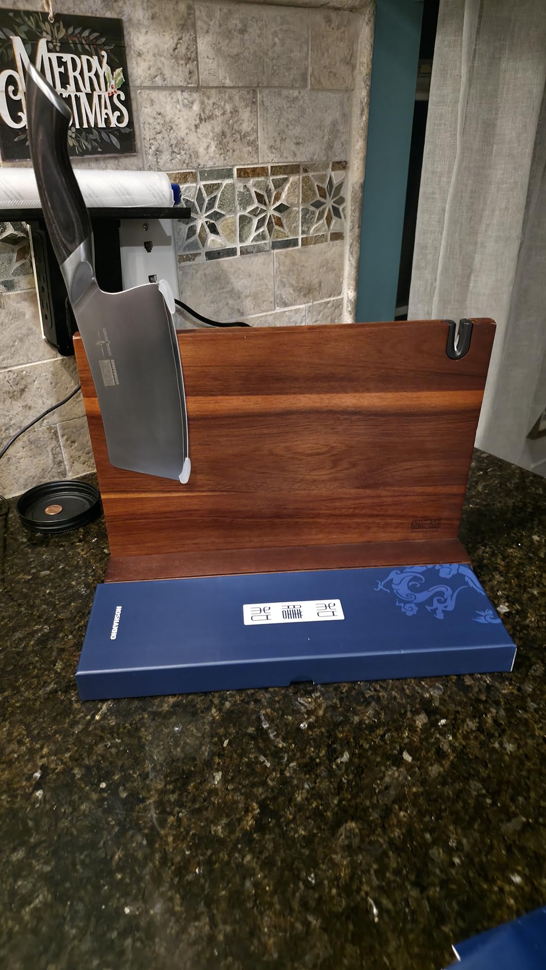 HOSHANHO Cleaver Knife 7 Inch, Ultra Sharp Vegetable Meat Chopper Knife customer photo 2