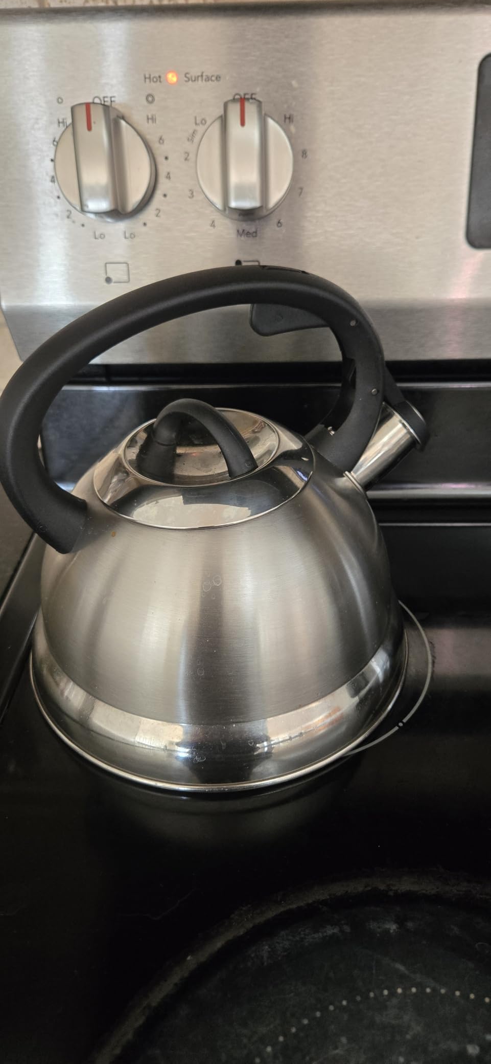 Mr. Coffee Armidale 2.5QT Whistling Tea Kettle, Large Brushed Stainless Steel Kettle for Stovetop, Durable Fast-Boil Tea Pot customer photo 2
