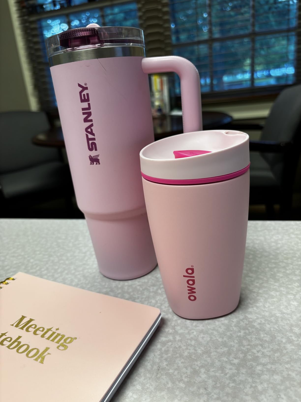 Owala SmoothSip Slider Insulated Stainless Steel Coffee Tumbler, Reusable Iced Coffee Cup, Hot Coffee Travel Mug, BPA Free 12 oz, Vanilla Bean customer photo 1