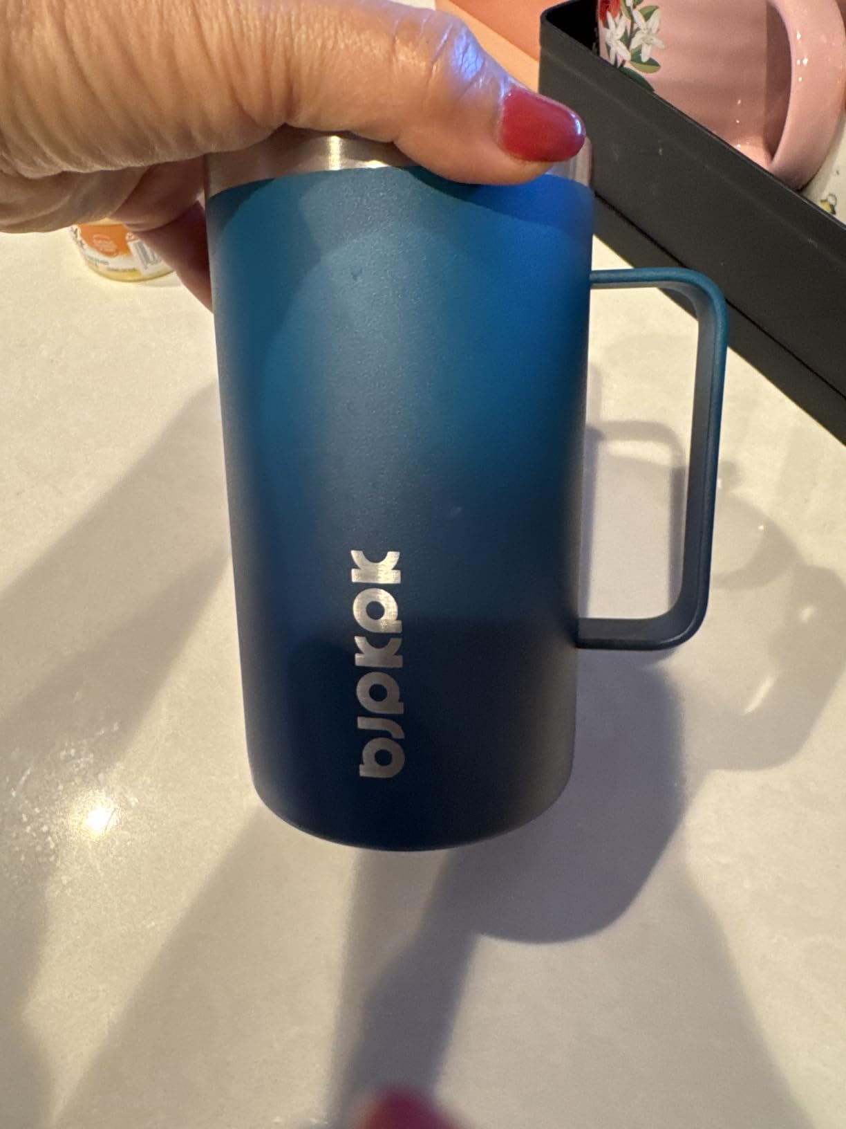 BJPKPK 25oz Insulated Coffee Mug with Handle, Stainless Steel Travel Mug customer photo 1