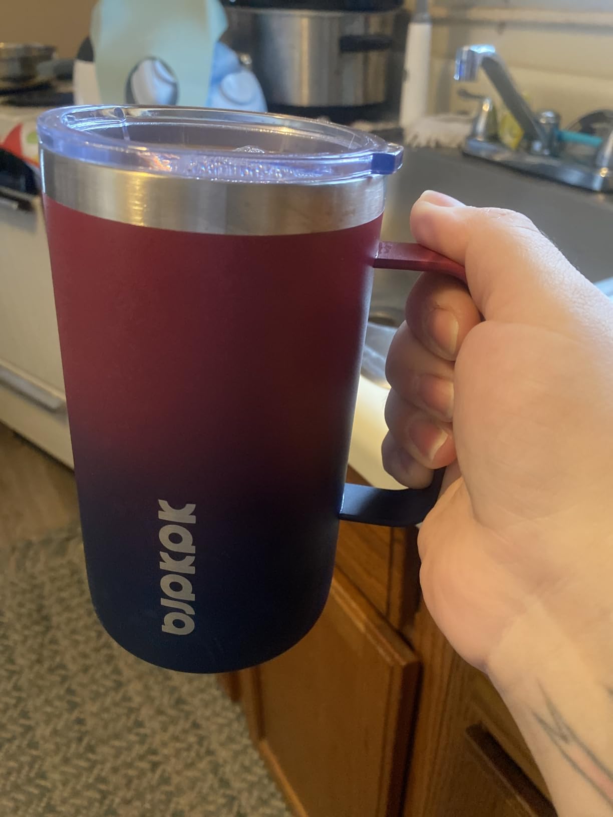 BJPKPK 25oz Insulated Coffee Mug with Handle, Stainless Steel Travel Mug customer photo 2