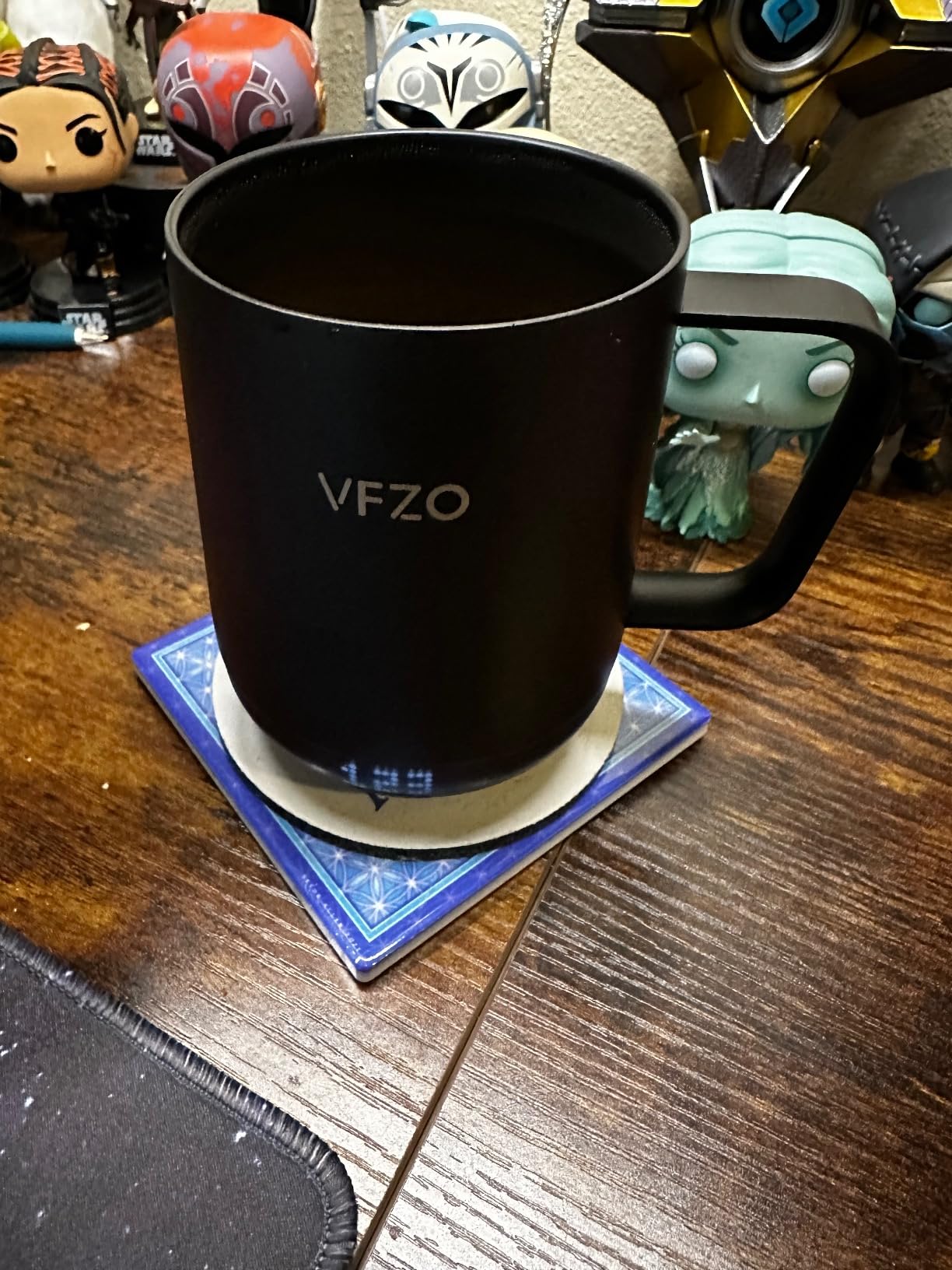 Temperature Control Heated Travel Mug Smart Self Heating Coffee Mug 20 Oz App Controlled LED Display coffee serving sets mug kept at a constant temperature for 4-10 hours (Black, 20 oz) customer photo 1
