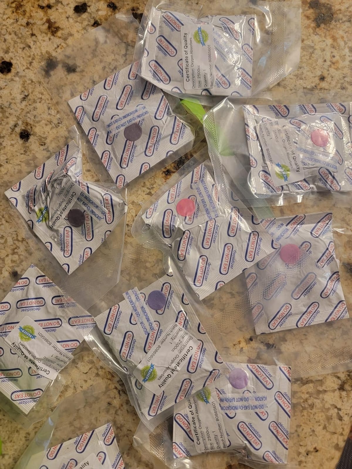 2500cc Oxygen Absorbers for Food Storage 20 Pack - Individually Packed Max Freshness - Ideal for Mylar Bags, Mason Jars, and Freeze Dried Foods. Moisture Proof, Prevents Spoilage, Extends Shelf Life customer photo 2