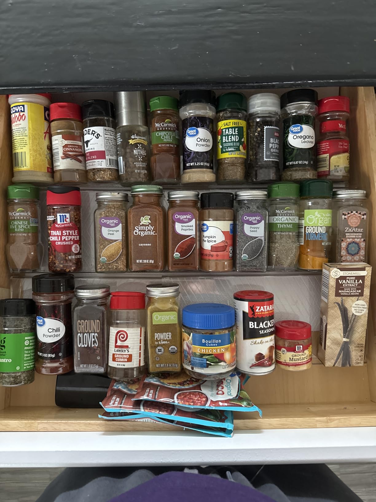 PanPanPal Spice Drawer Organizer, 8 Pack Clear Seasoning Organizer Rack customer photo 1