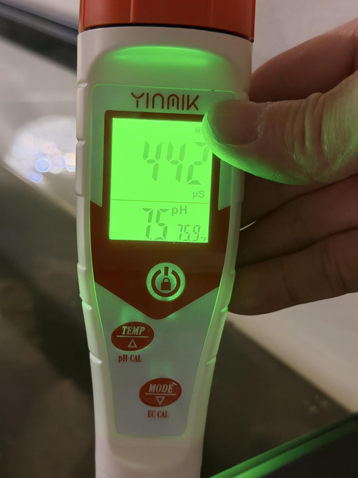YINMIK pH Meter for Hydroponics, 4 in 1 PPM EC Meter for Plant Nutrients customer photo 1