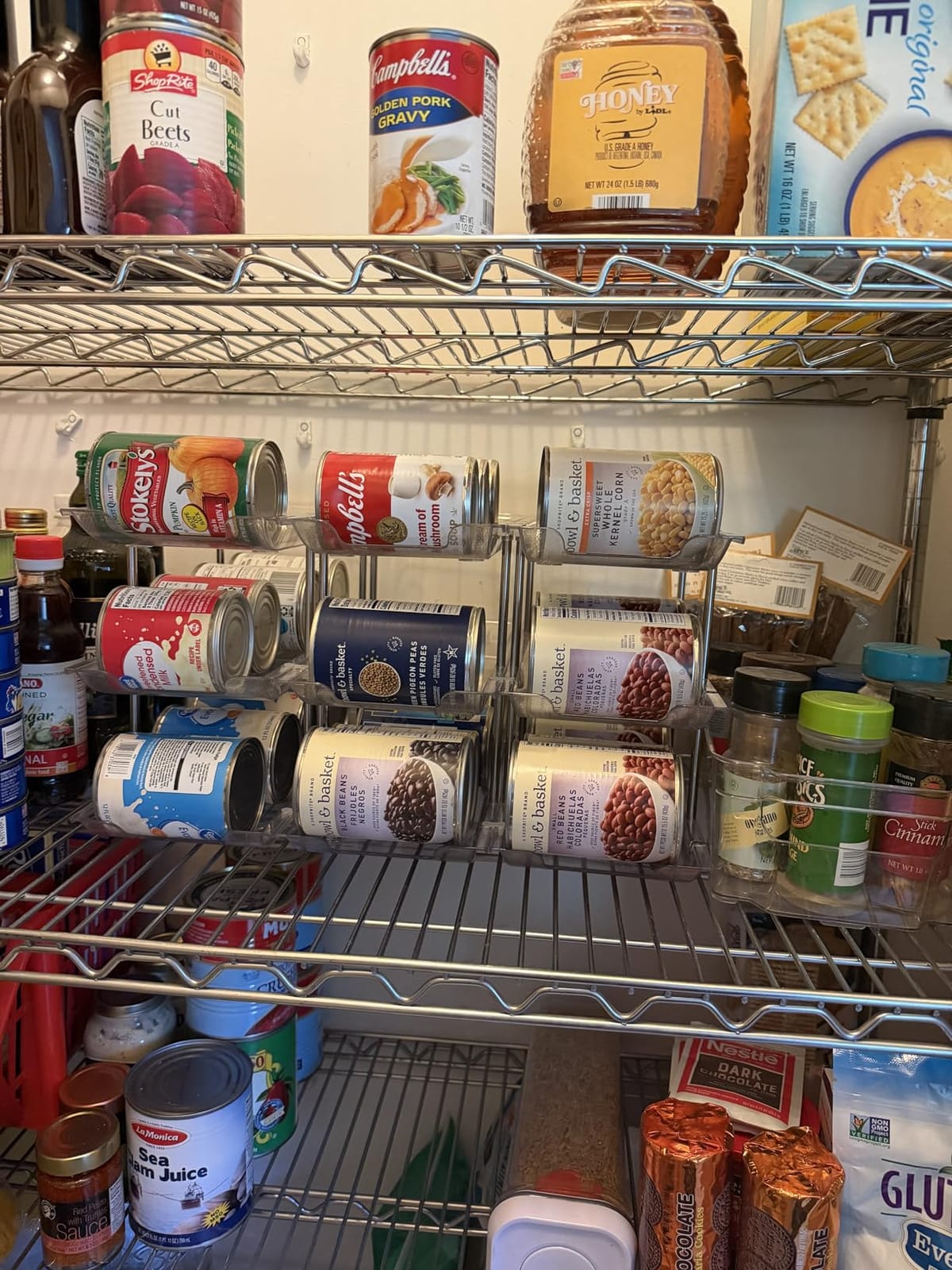 Jsyrjing Can Organizer for Pantry, 3-Tier Stackable Can Dispenser Rack customer photo 2