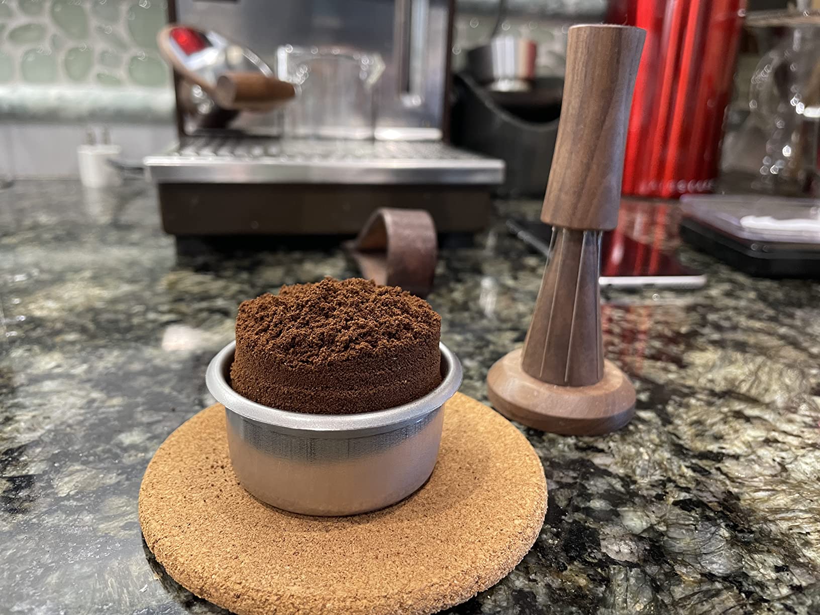 Handmade Walnut WDT Tool Espresso Distribution Tool with Magnetic Stand for Barista, 304 Stainless Steel 8 Needles 0.35mm customer photo 2