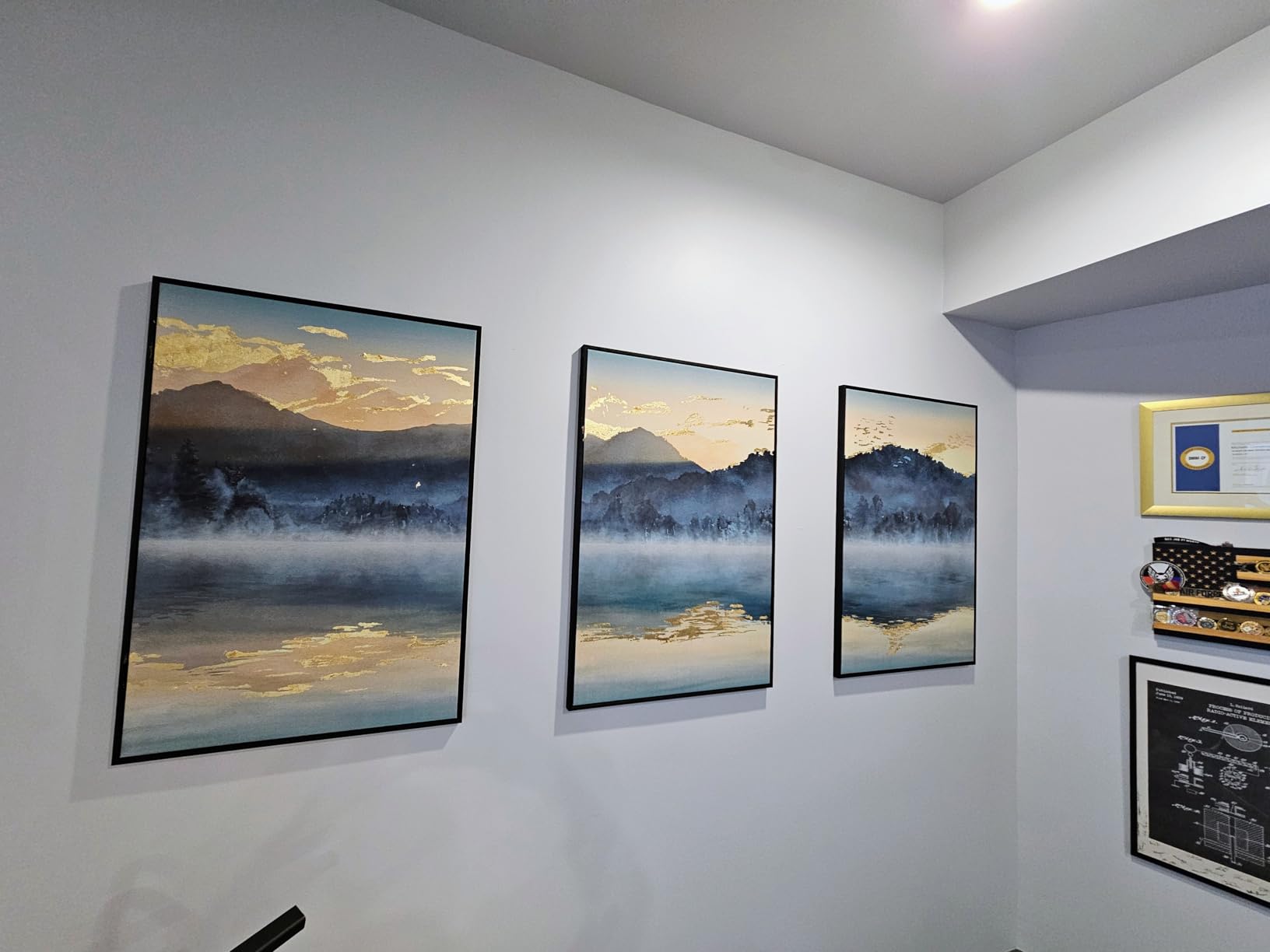 Large Framed Neutral Abstract Landscape Wall Art for Living Room, 24x36 In customer photo 1