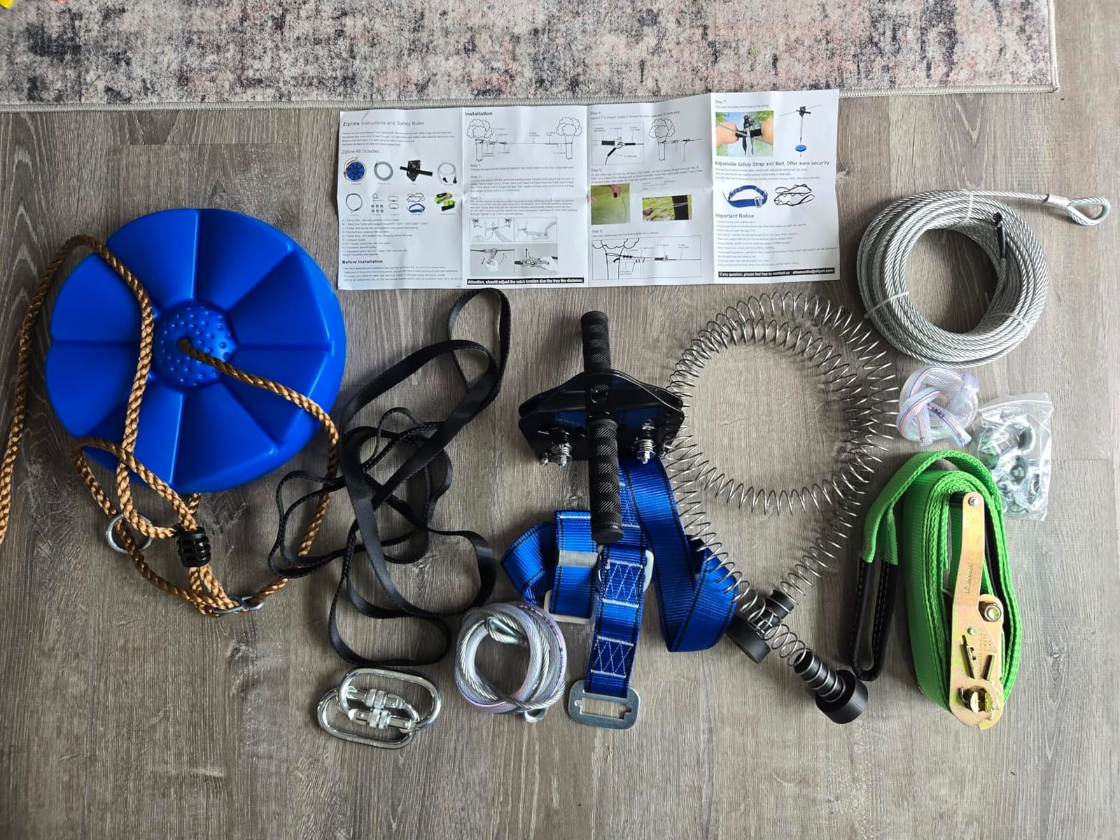 X XBEN Zip line Kit for Kids and Adults Outdoor: Up to 500Lbs - 80FT customer photo 1