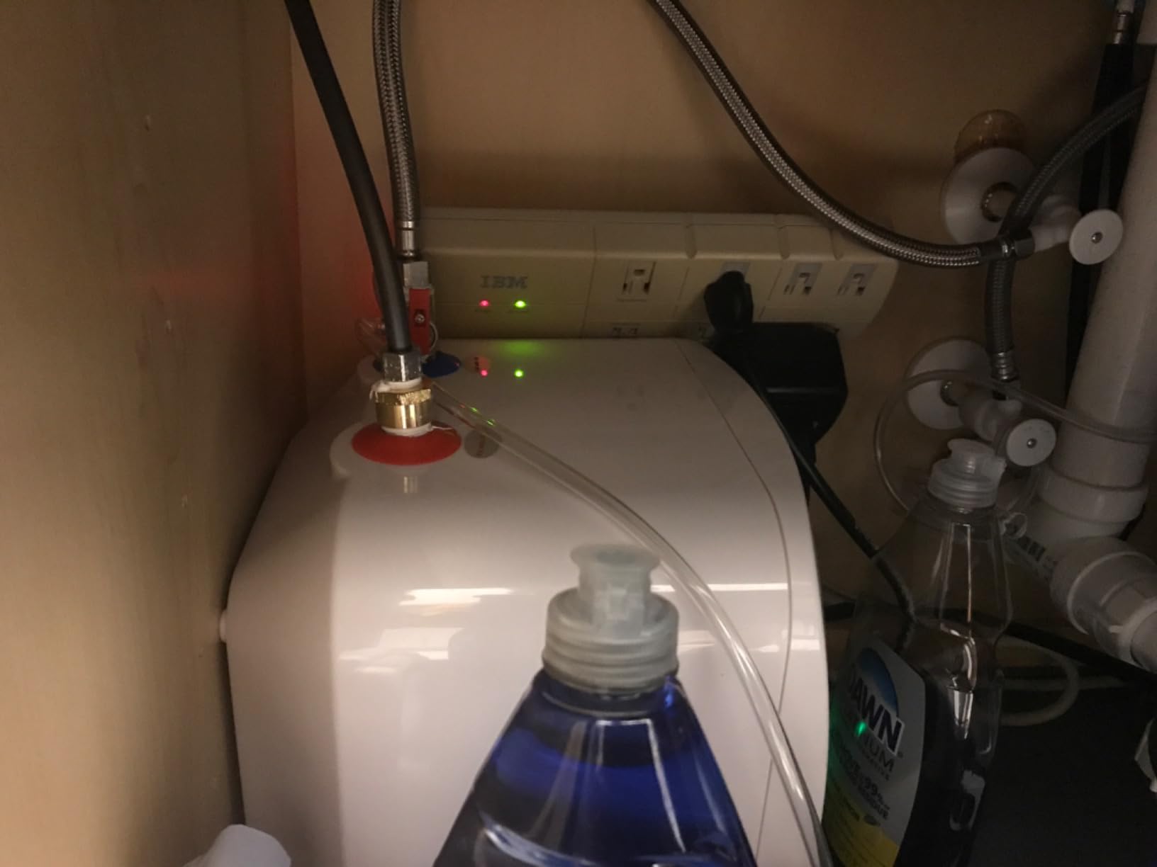4 Gallon Tank Water Heater Under Sink Instant Hot Water 1500w 120V,Kitchen Under Counter RV Small Hot Water Heater with Release Valve 3-Way Diverter Vavle,1/2