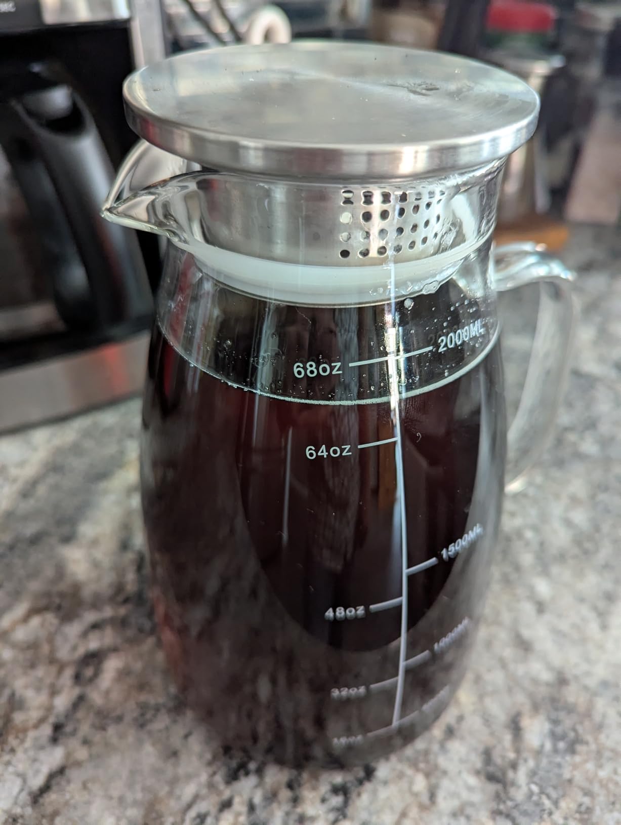 Aofmee Glass Pitcher with Lid and Handle, Glass Water Pitchers, 1 Gallon customer photo 1