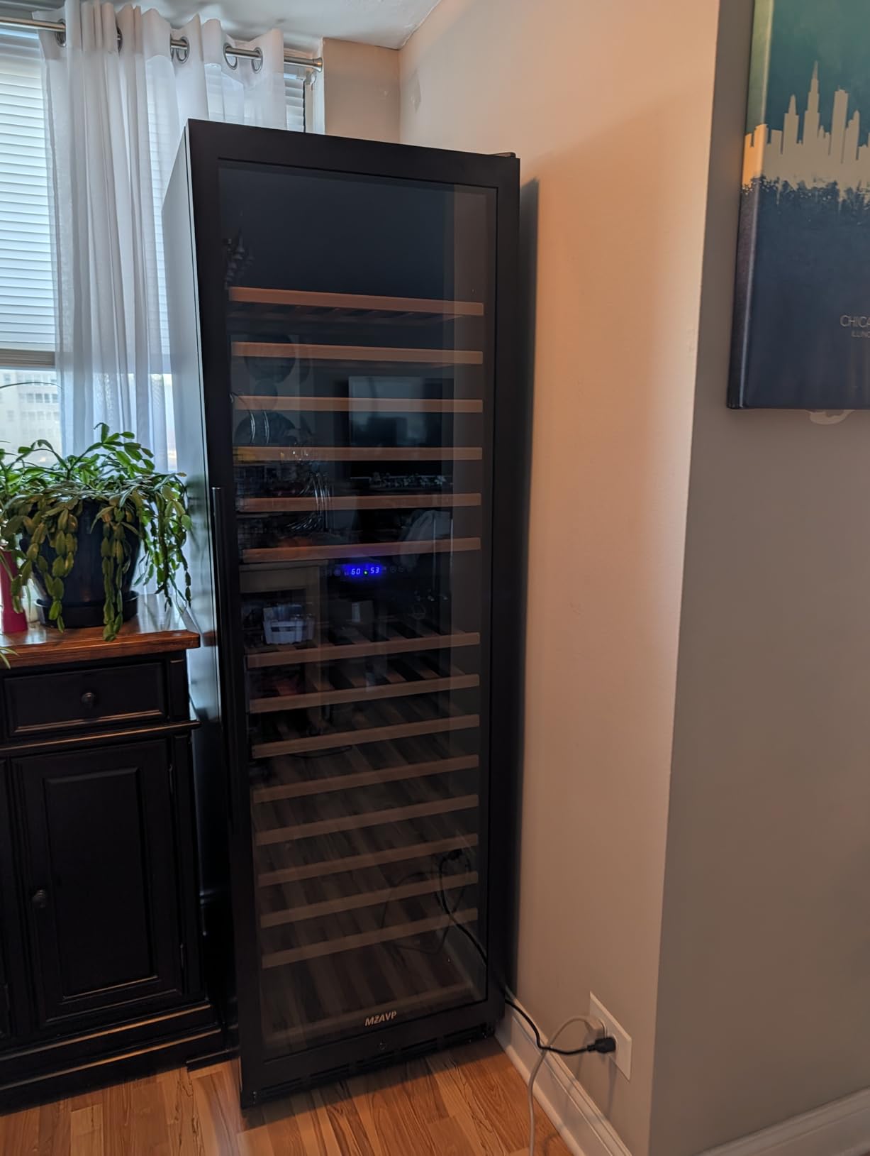 200 Bottle Dual Zone Wine Fridge, 24 Inch Large Wine Cooler Refrigerator Built-In or Freestanding, Tall Wine Cooler with Upgraded Compressor, Temperature Memory, Low Noise and Fast Cooling customer photo 2