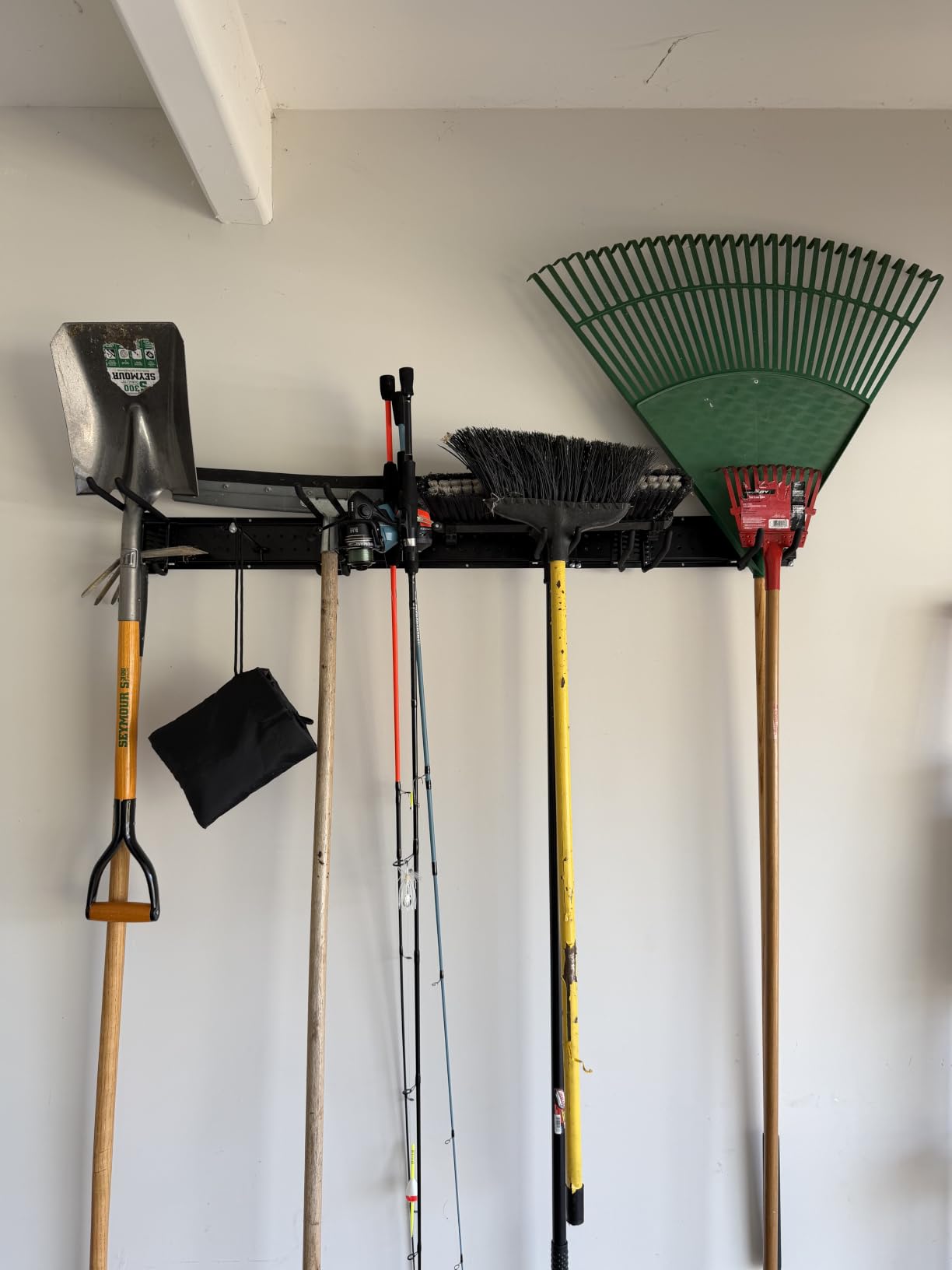 Garage Tool Organizer Wall Mount 49.5 inches with 10 Adjustable Heavy-Duty Hooks, Garage Organization, Garden Tool Storage Rack, Yard, and Shed, Holds Up to 400 lbs customer photo 2