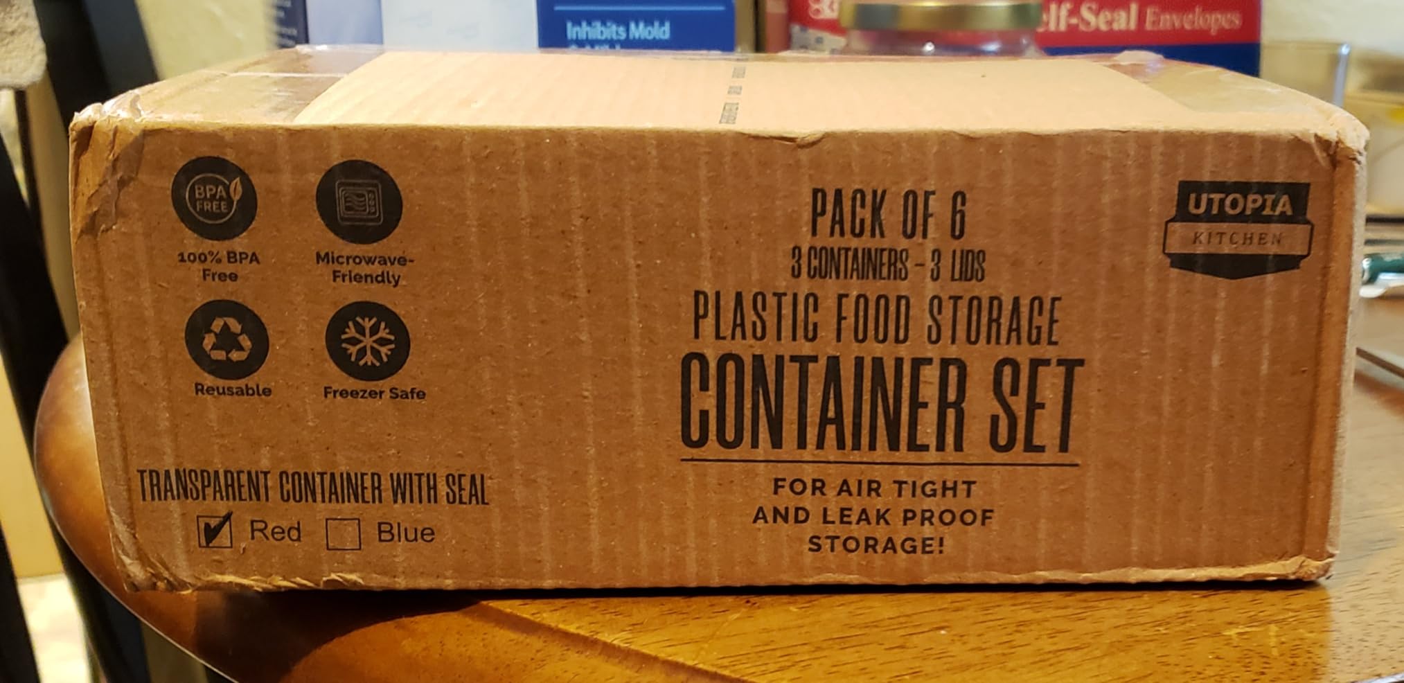 Utopia Kitchen Plastic Food Storage Containers with Lids, 16 Pack, Red customer photo 1