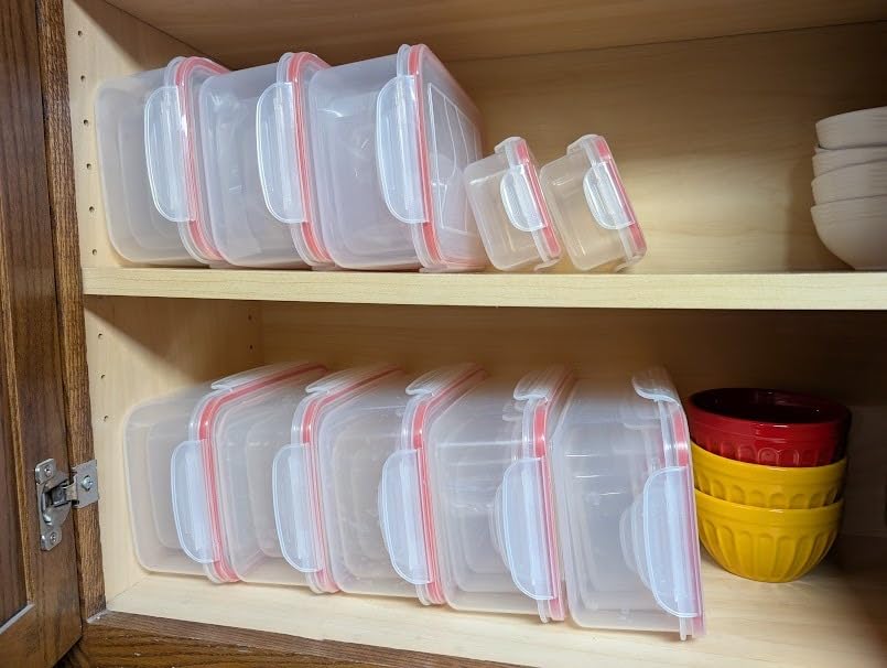 Utopia Kitchen Plastic Food Storage Containers with Lids, 16 Pack, Red customer photo 2