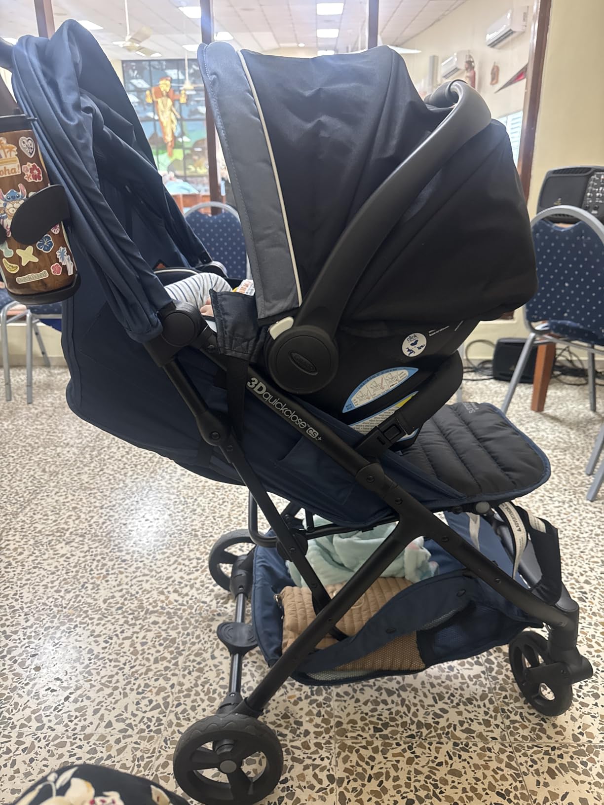Ingenuity 3Dquickclose CS+ Compact Fold Stroller – Lightweight Stroller with Oversized Canopy, Extra-Large Storage and Compact Fold, Black customer photo 1