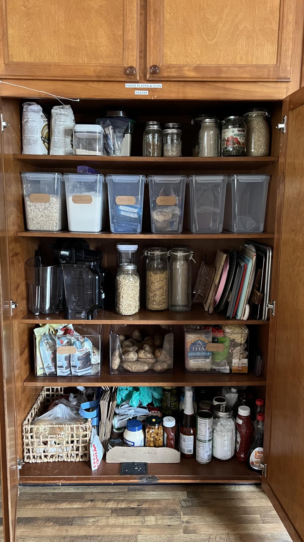 Shazo 2 PC (11L | 372 oz) Flour Sugar Storage Containers with Easy Carry Handle - Plastic Extra Large Food Storage Containers with Lids for Rice Cereal, BPA Free & Airtight Kitchen Pantry Organization customer photo 1