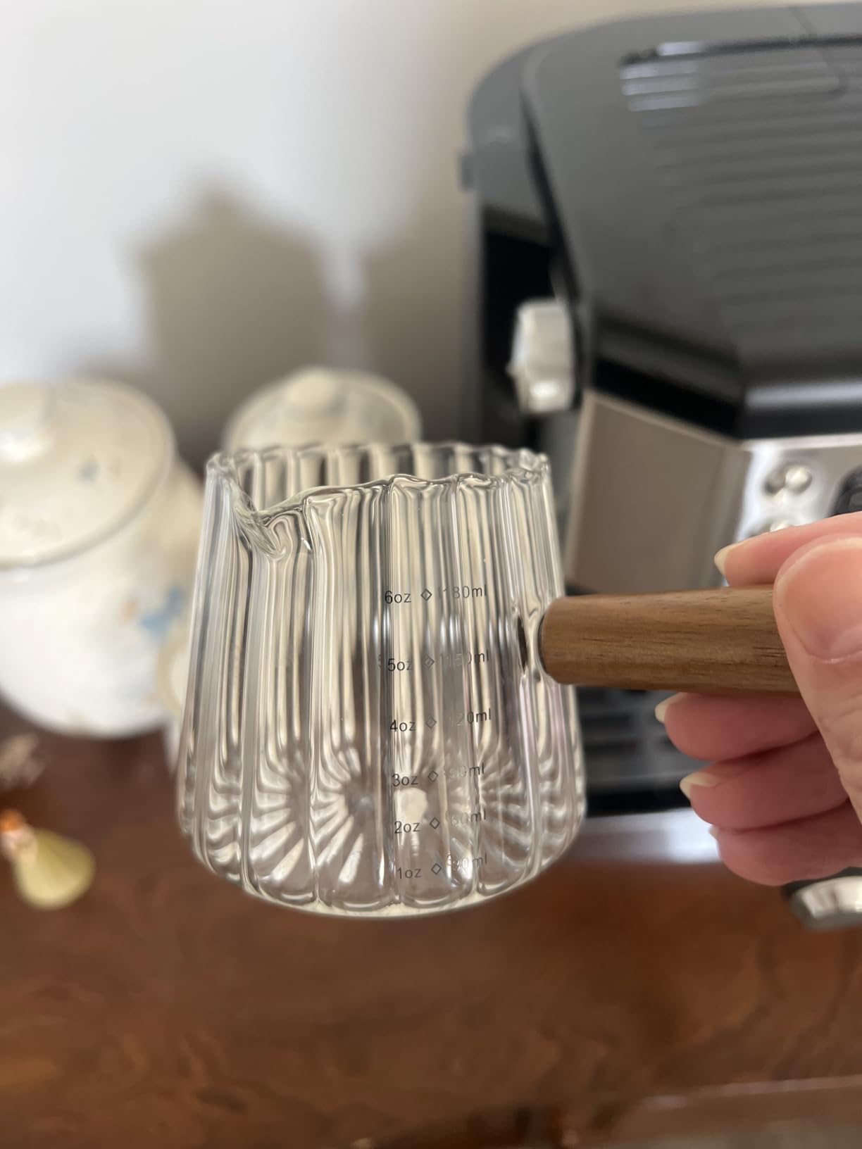 6OZ Espresso Shot Cups with Scale, Glass Measuring Cup, Coffee Accessories customer photo 1