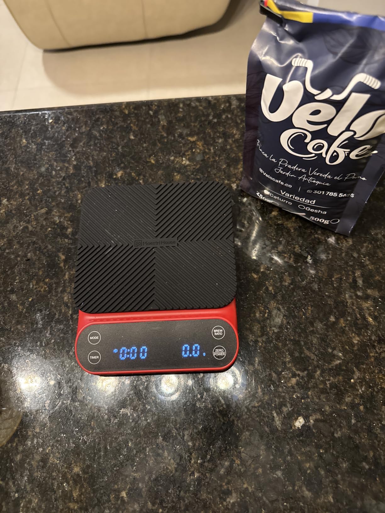 Maestri House S3 Pour Over Coffee Scale with Timer, 3kg/0.1g | Coffee Scale with 3 Brew Modes, Adjustable 1:1–1:18 Ratios and Real-Time Flow Rate for Pour-Over, Espresso or French Press customer photo 2