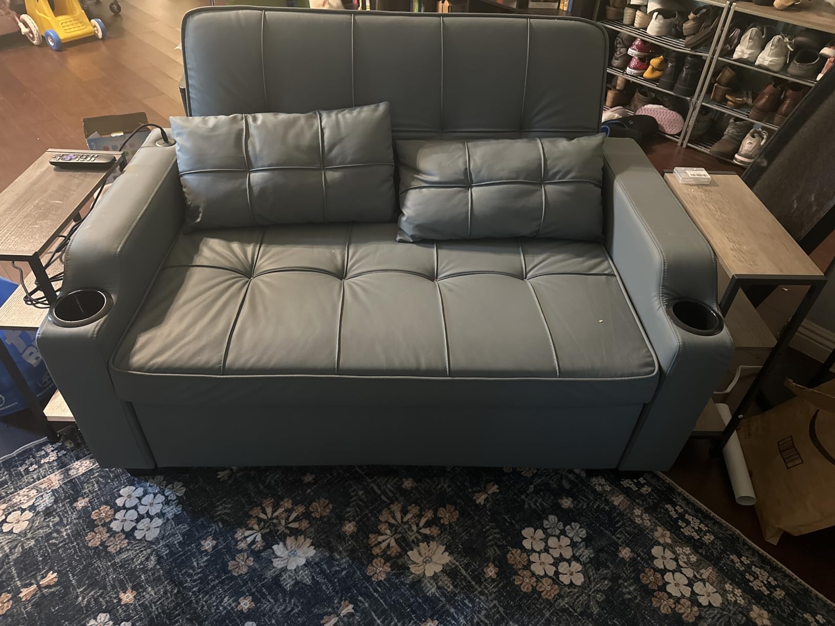 VINGLI Convertible Loveseat Sleeper Sofa Bed, Pullout Couch for Living Room customer photo 1