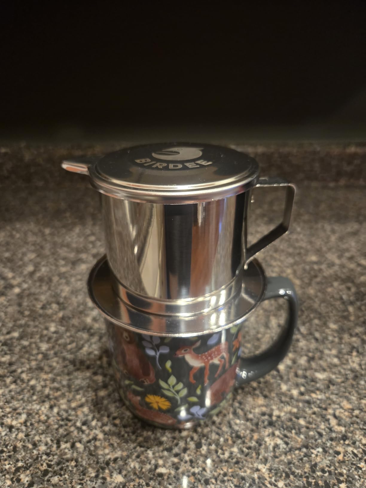 Birdee Vietnamese Coffee Dripper - Stainless Steel 8 oz Phin Filter, Perfect Cup of Phin Drip Coffee in 3-5 Minutes, Durable & Dishwasher Safe customer photo 2