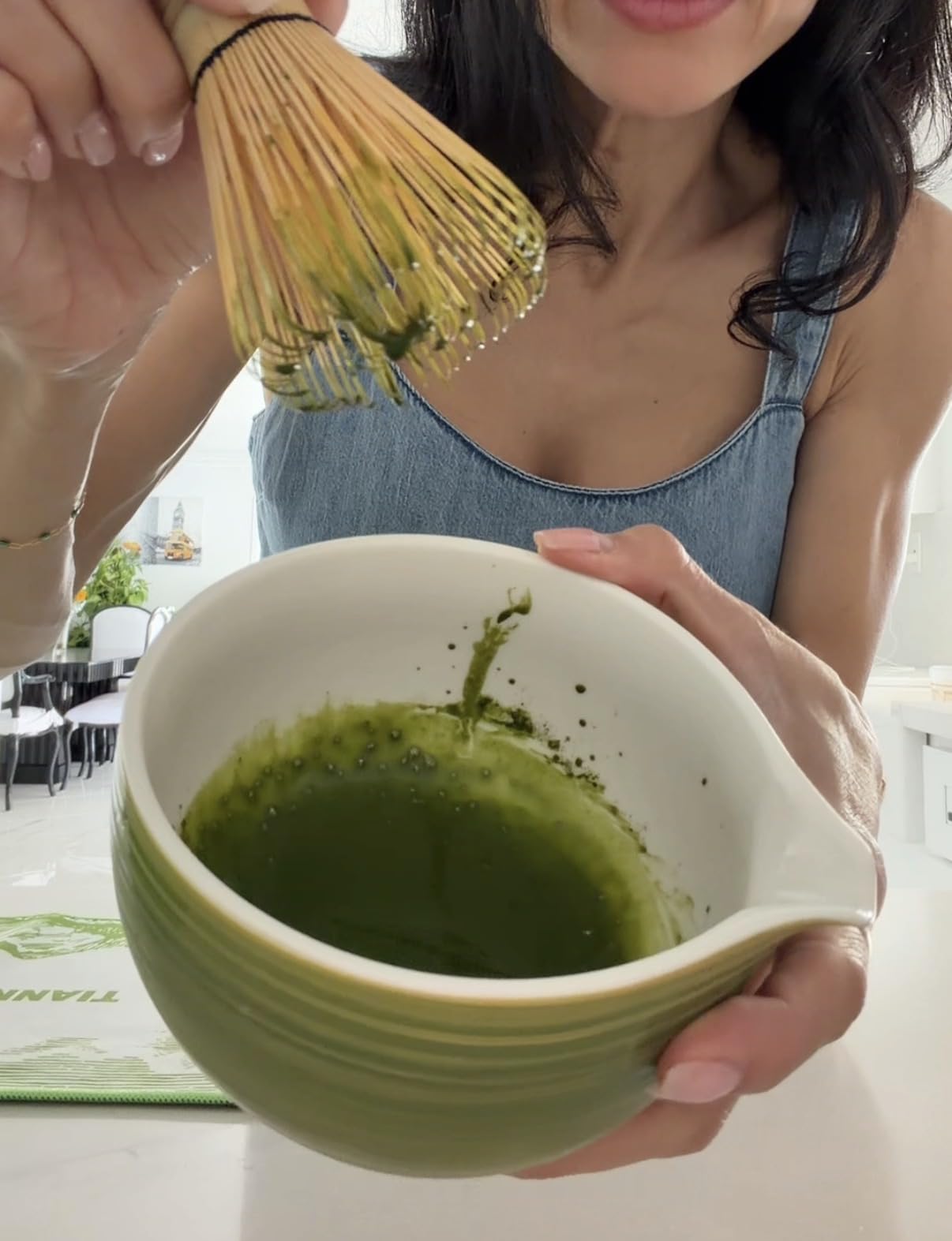 Matcha Whisk Set, 7 Pcs Green Ceramic and Bamboo Tea Ceremony Kit with 480 ML Bowl, Whisk Holder, Scoop, Sifter, Unique Gift Set,Tradition Matcha Tea Set customer photo 1