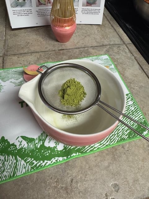 Matcha Whisk Set, 7 Pcs Green Ceramic and Bamboo Tea Ceremony Kit with 480 ML Bowl, Whisk Holder, Scoop, Sifter, Unique Gift Set,Tradition Matcha Tea Set customer photo 2
