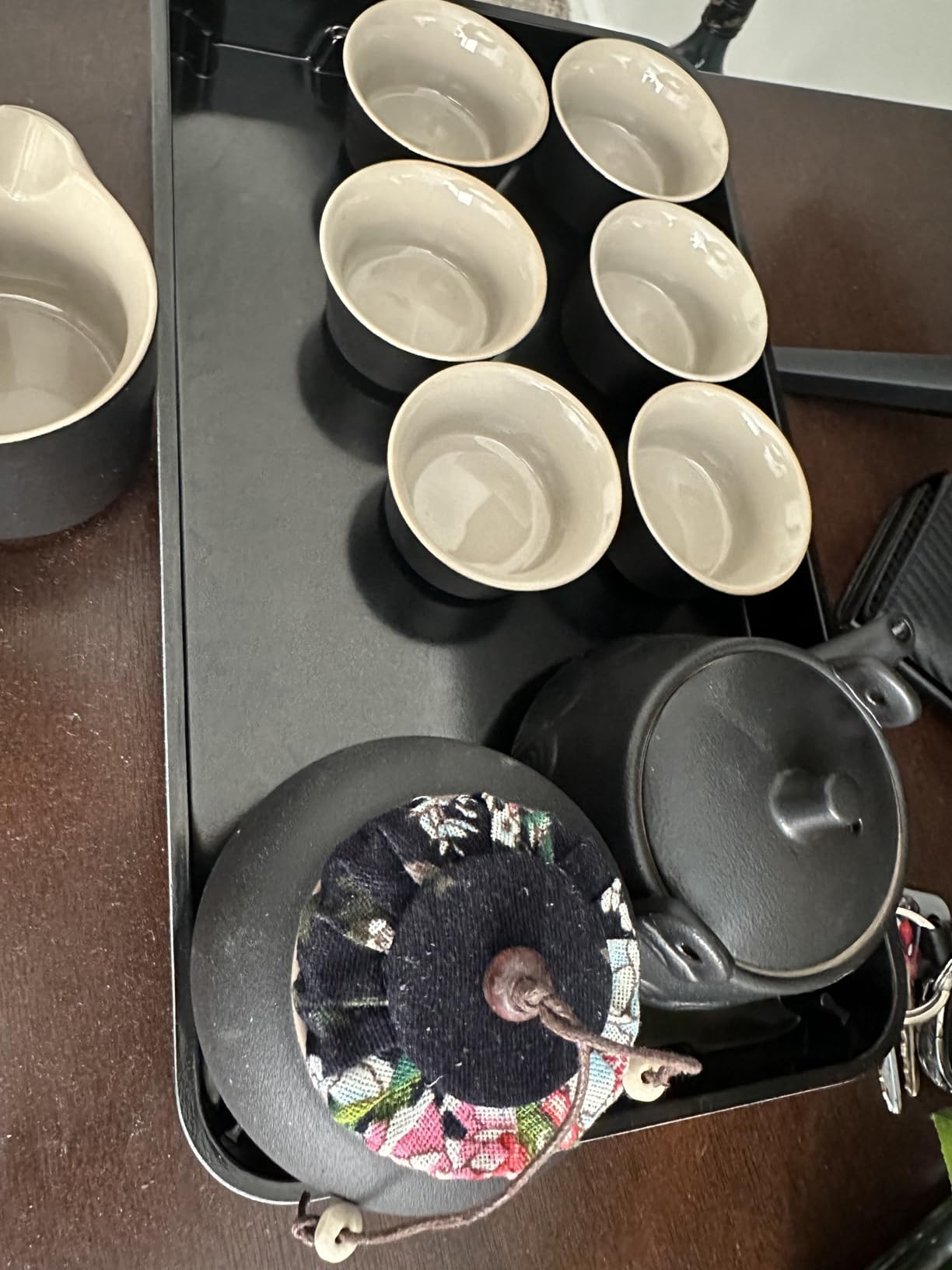 15-Piece Gongfu Tea Set with Tea Tray & Color-Changing Tea Pet, Gray Porcelain Chinese Tea Set with Travel Bag, Portable Tea Set for Home Office Outdoor, Premium Tea Set Gift for Adults customer photo 2