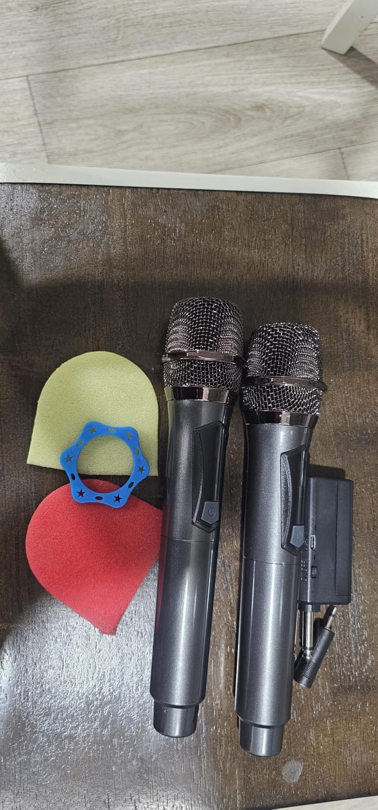 Wireless Microphone,Professional Dual Handheld Cordless Dynamic Mic System with Rechargeable Receiver,Karaoke Microphone Set for Singing, Karaoke, Wedding, DJ, Party, Speech,Church,Class Use,PA System customer photo 1
