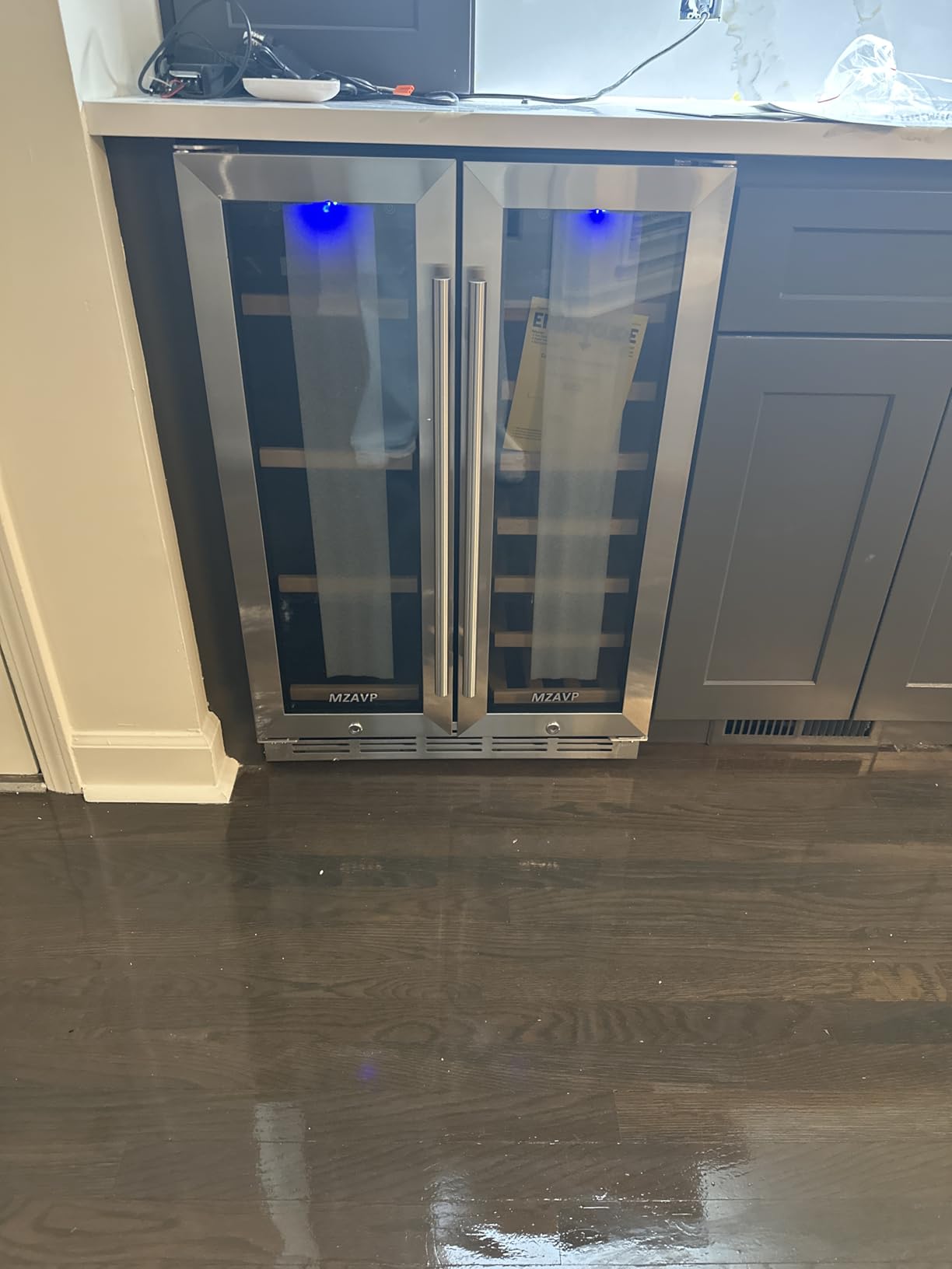 24 Inch Double Drawer Fridge, Stainless Steel Outdoor Beverage Refrigerator for Patio and Kitchen, Freestanding or Built-In, Mobile Grid Organizer, Home and Commercial Use customer photo 1