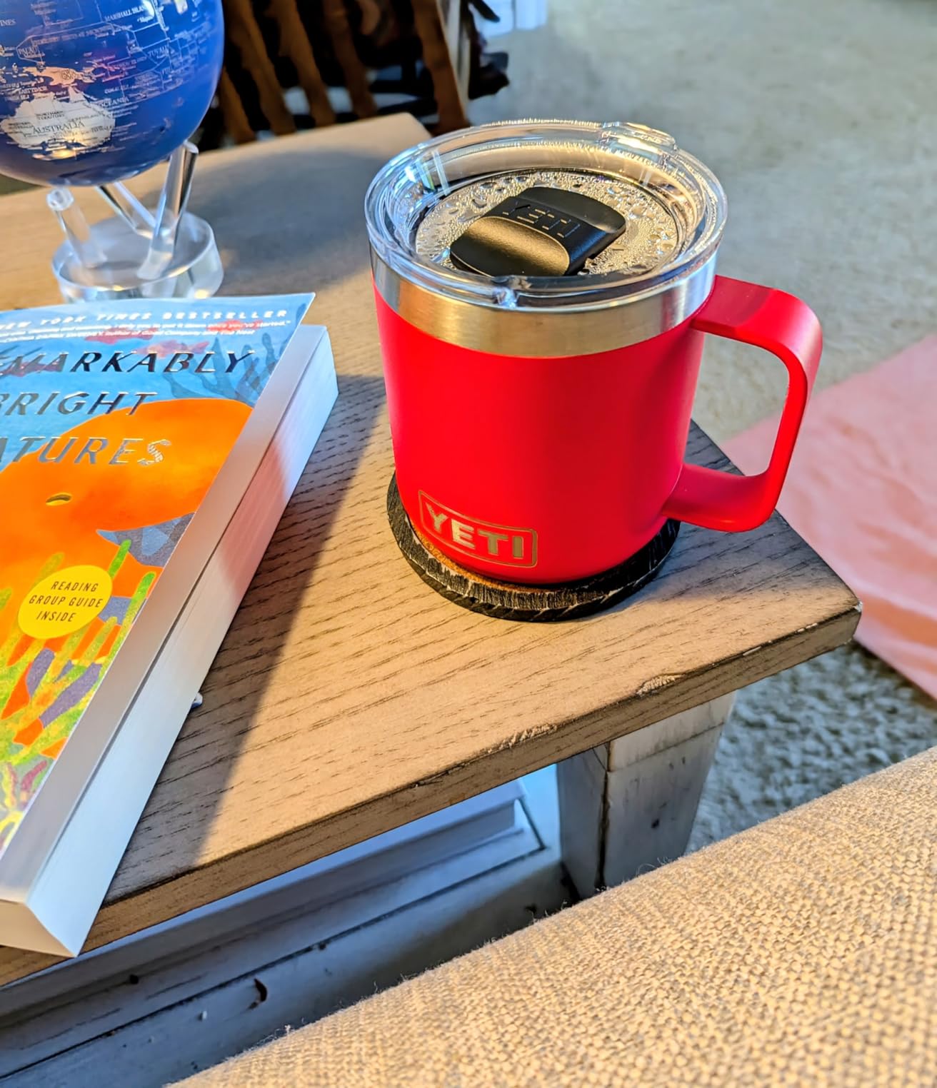 YETI Rambler 10 oz Ceramic Lined Stackable Mug, Vacuum Insulated, Stainless Steel with MagSlider Lid, Black customer photo 1