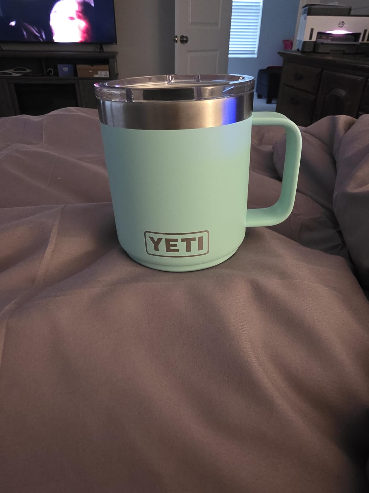 YETI Rambler 10 oz Ceramic Lined Stackable Mug, Vacuum Insulated, Stainless Steel with MagSlider Lid, Black customer photo 2