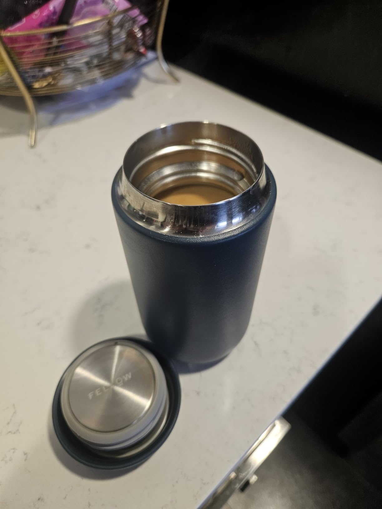 Fellow Carter Move Ceramic Lined Travel Coffee Mug 12 oz Stainless Steel customer photo 2