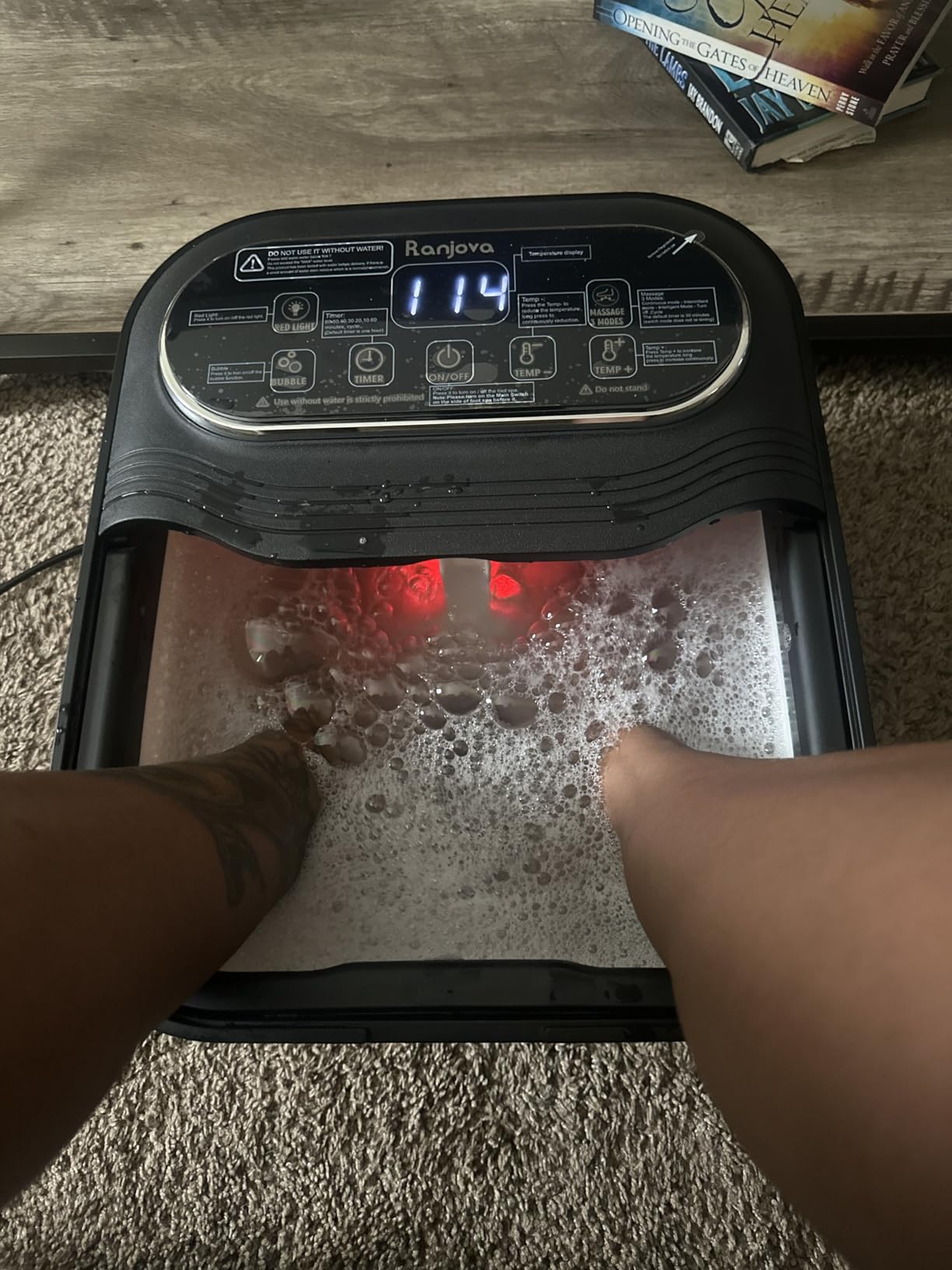 Foot Spa Electric Rotary Massage, Tea Tree Oil Foot Soak with Epsom Salt customer photo 1