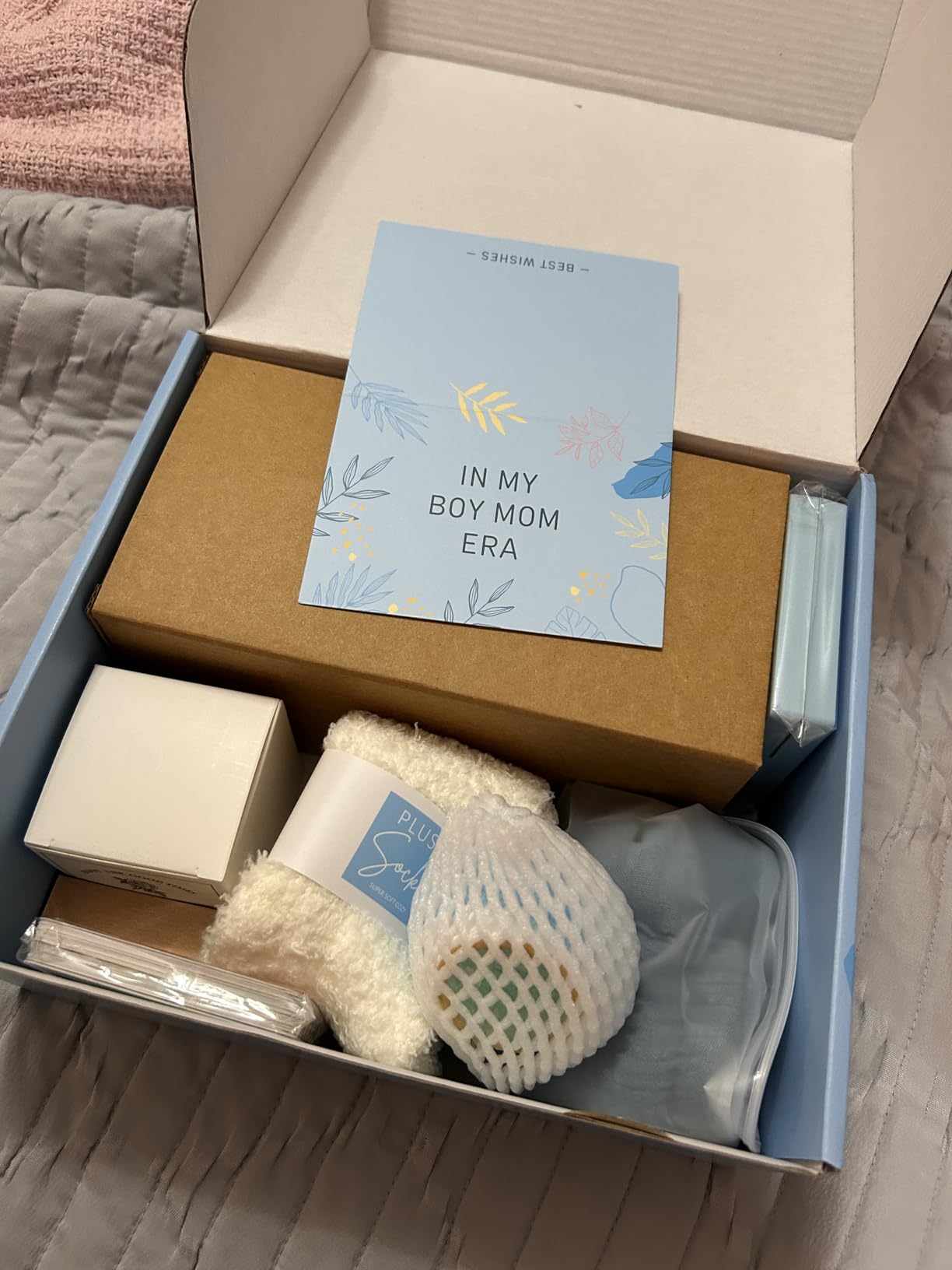 New Mom Care Package After Baby, New Mom Gifts & Baby Boy Gifts Essentials, After Birth Postpartum Gift for Expecting Moms, First Time Mothers Day Birthday Gift for Boy Mom customer photo 2