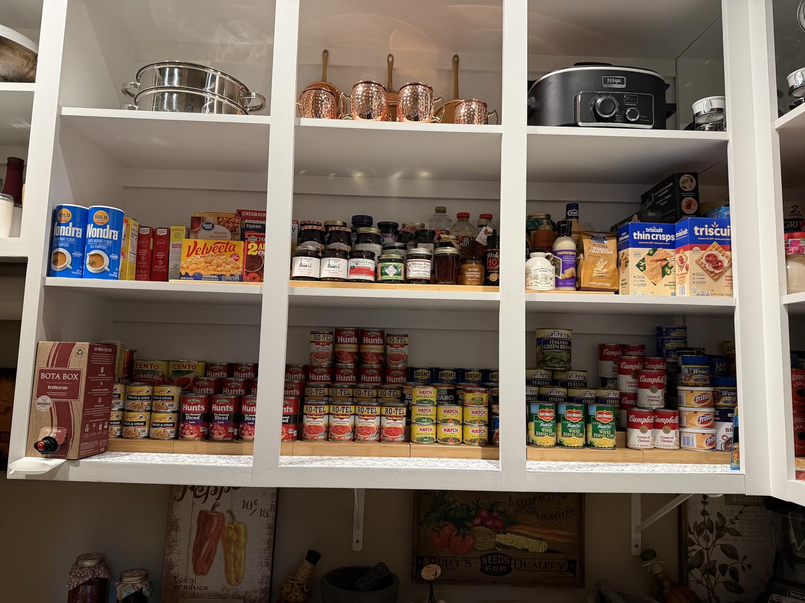 Expandable Bamboo Can Rack Organizer for Pantry, 3-Tier Adjustable Can Storage Holder, Soda Organizer Holds Up to 24 Cans, Canned goods Storage Display for Pantry, Cabinet, Countertop (patent pending) customer photo 1