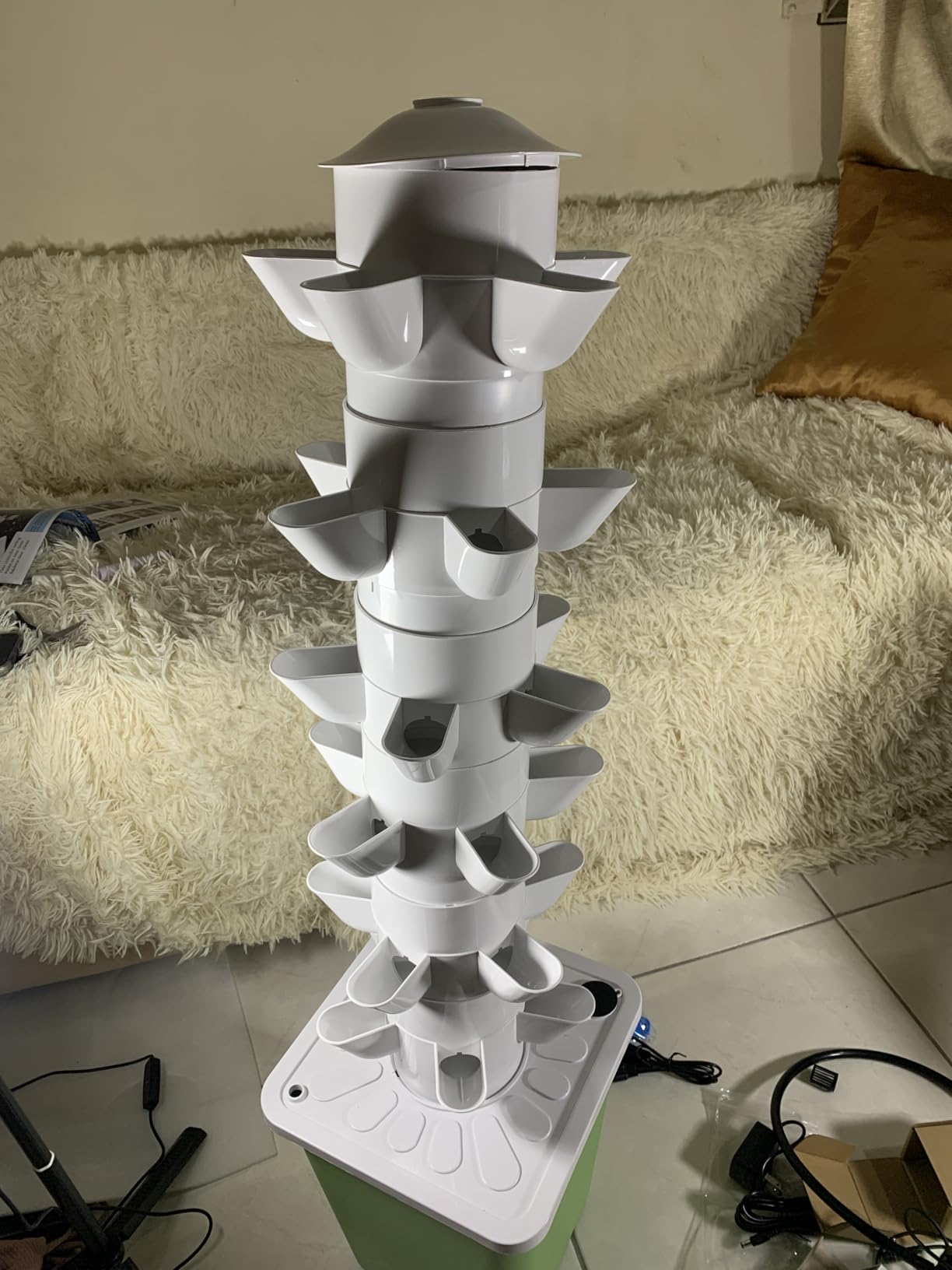 Hydroponics Growing System Kit, 30 Pots Vertical Garden Planter with Pump and Timer, Hydropoic Tower for Soilless Cultivation Herbs Fruits Vegetables, Plant Gift for Gardening Lover(No Seed) customer photo 2