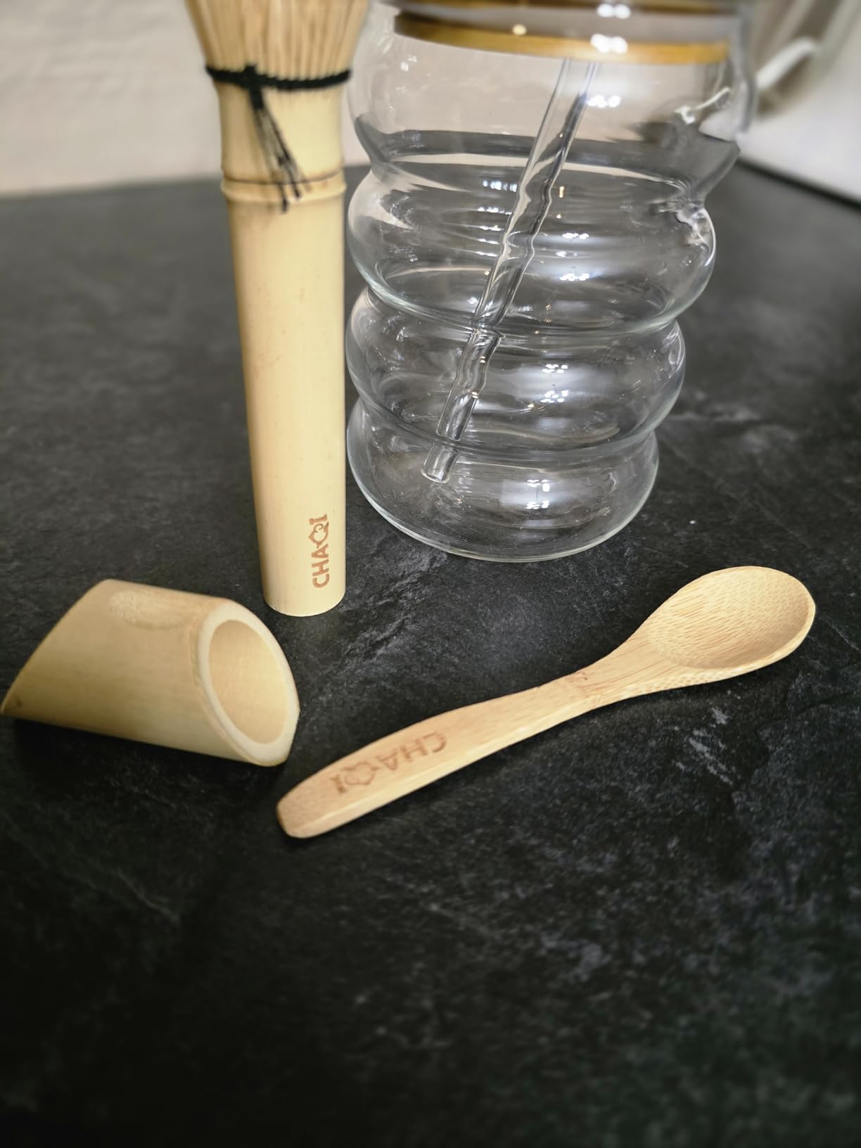 Matcha Latte Making Set with Long Handle Matcha Whisk&Wave Glass Cup customer photo 1