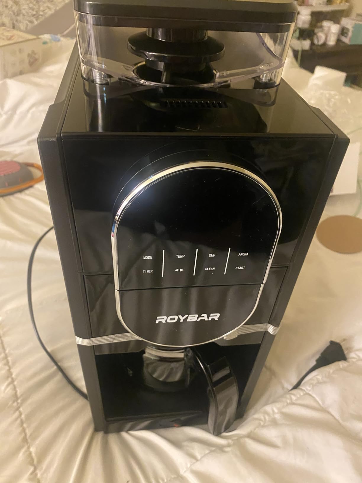Coffee Maker with Grinder & Brew,Built-in Stainless Steel Grinder,5 Cup Sizes, Adjustable Grind Fineness & Brew Strength, Easy Cleaning, Touch Screen Control, Programmable Timer for Home Office Use customer photo 1