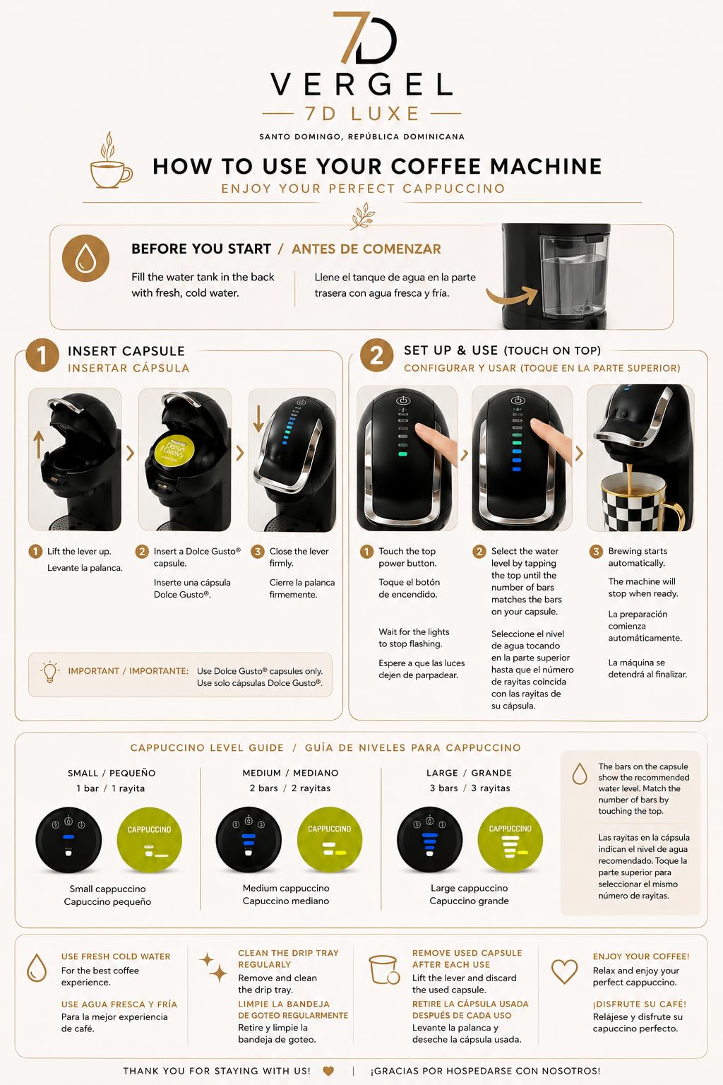 5 in 1 Coffee Maker, Single Serve Coffee Machine Compatible with K Cup, Nespresso Original, Dolce Gusto, ESE 44mm Pods and Ground Coffee, Touchscreen 7 Cup Sizes, Arc Pro customer photo 1
