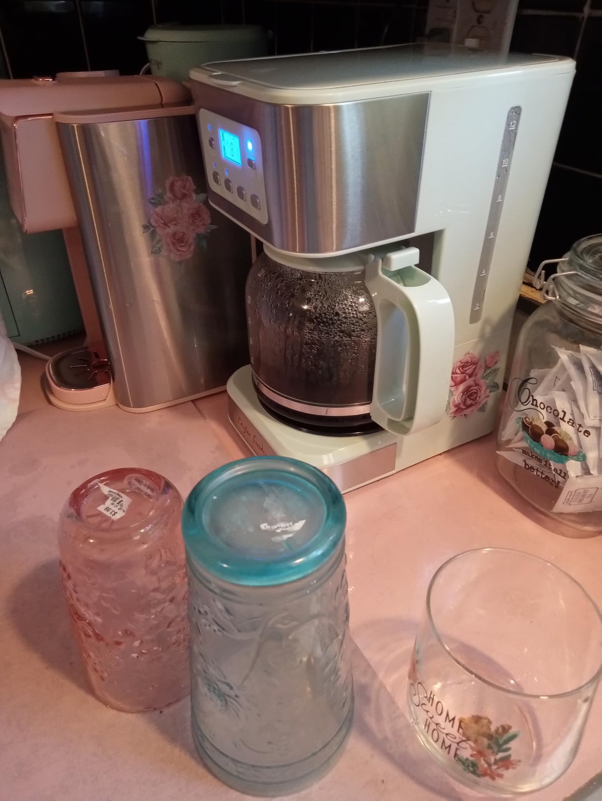 Taylor Swoden 12-Cup Programmable Coffee Maker, White & Stainless Steel customer photo 2