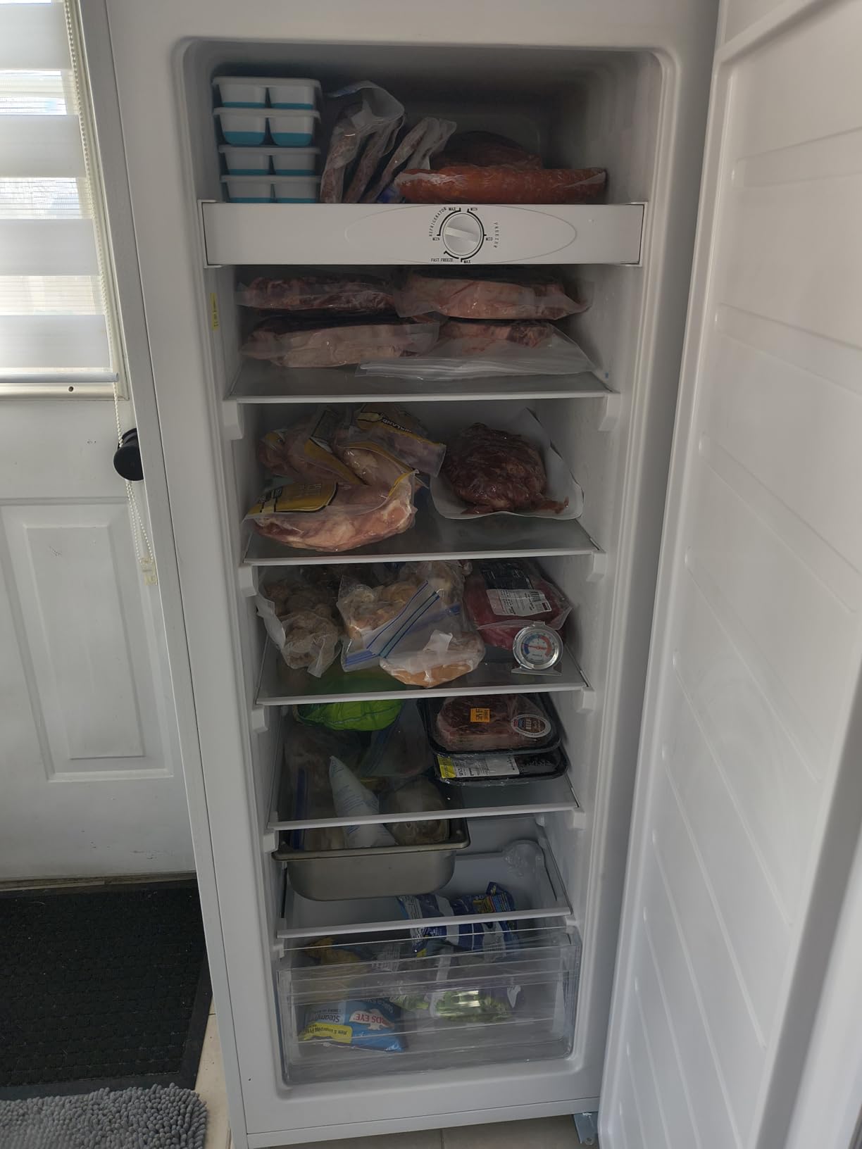 Upstreman 7.0 Cu.Ft Upright Freezer, Large Capacity Stand Up Black Freezer customer photo 1