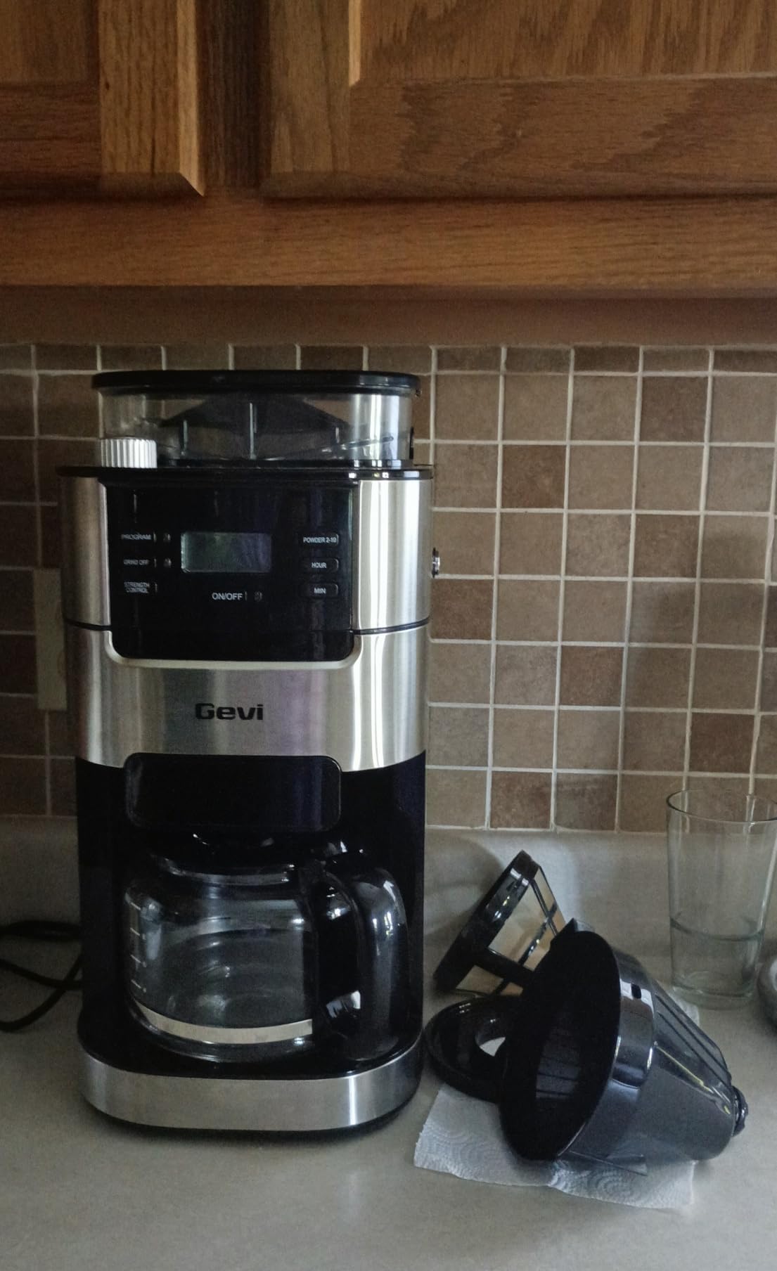 Gevi 10-Cup Grind-And-Brew Drip Coffee Maker with Built-In Burr Grinder | Programmable Timer, 1.5L Water Tank, 2-Hour Auto Keep-Warm, Durable Reusable Permanent Filter for Daily Coffee Brewing customer photo 1